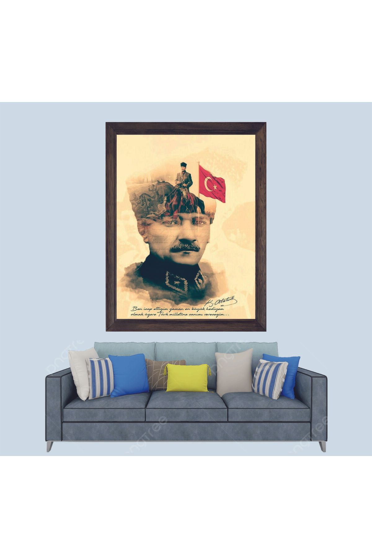 Lioncraft Mustafa Kemal Atatürk Çerçeveli Duvar Tablosu 20x30 cm