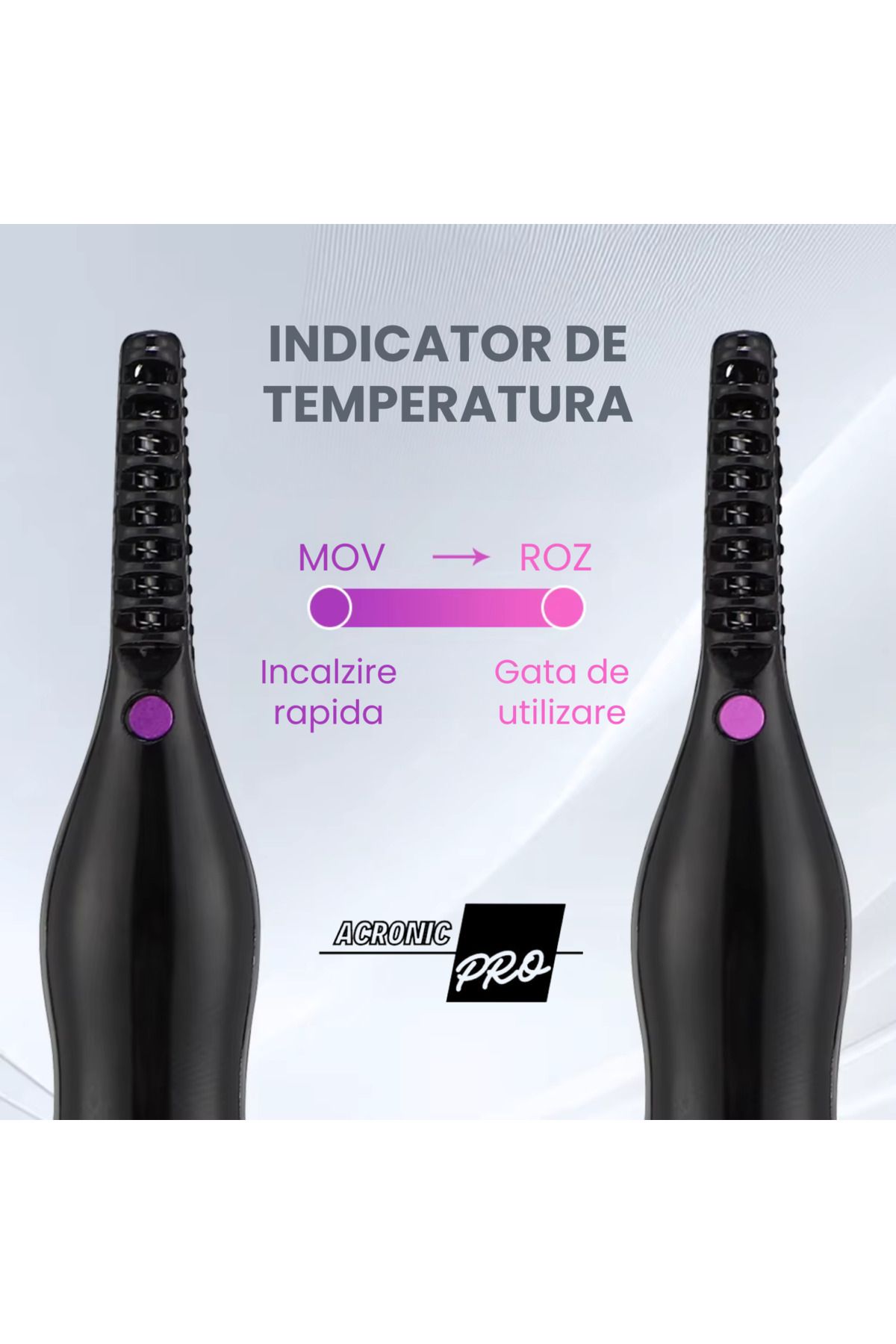 AcronicPro-AcronicPro® Eyelash Curler, Heating and Lifting Eyelashes, Electric, 50/65/80°C, Black 8