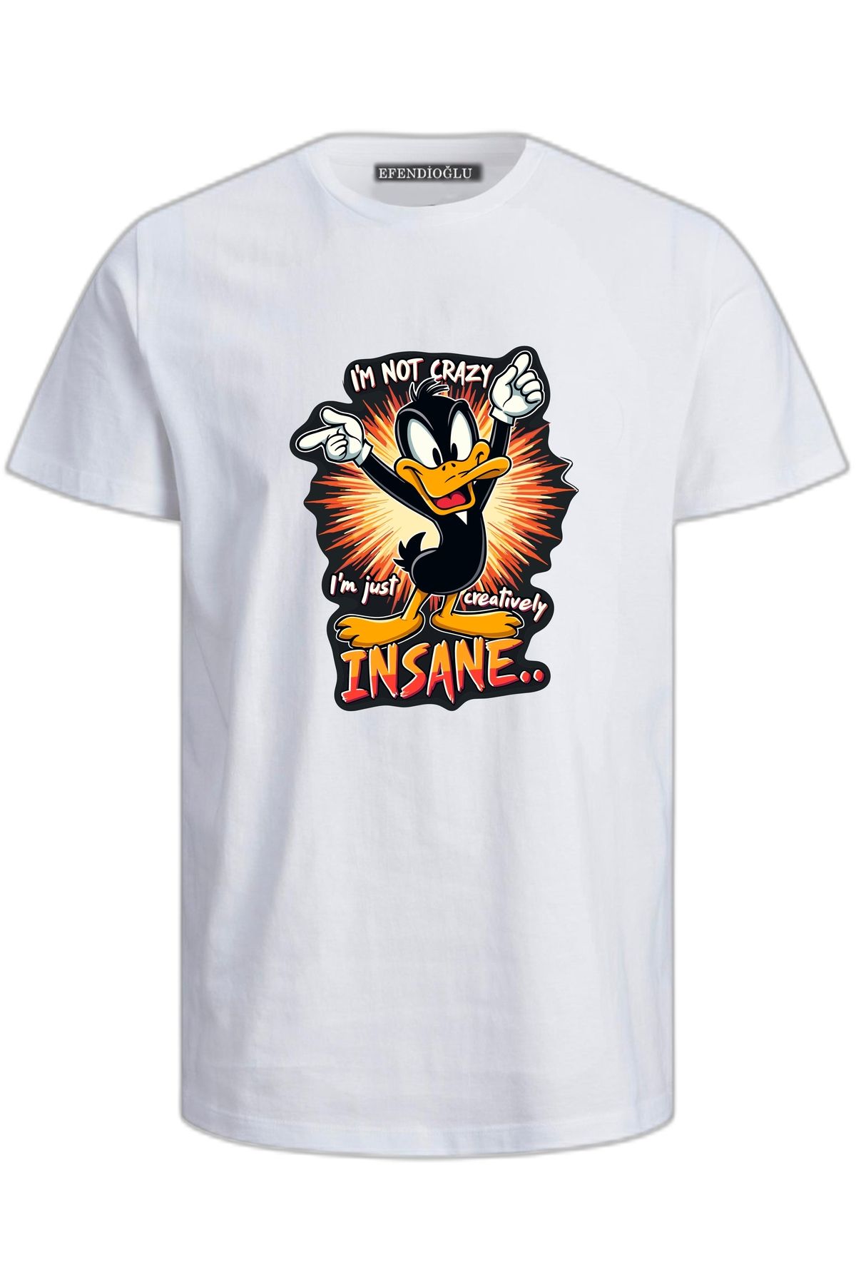 Efendioğlu Design İNSANE DAFFY DUCK KÜÇÜKLÜĞÜ BASKILI PAMUKLU ÇOCUK TSHİRT