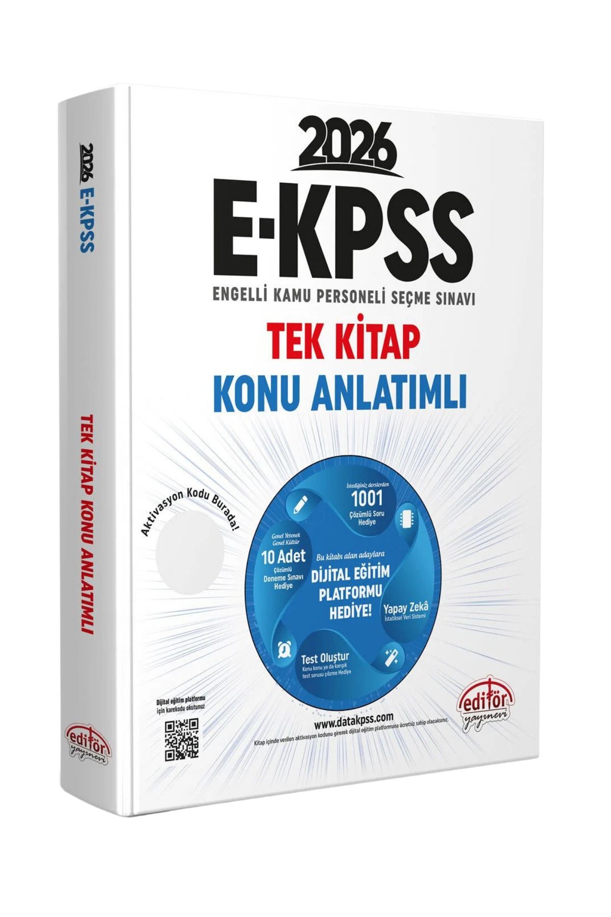 Editör Yayınevi 2026 E-KPSS Tek Kitap Konu Anlatımlı-10 Adet Çözümlü Deneme Hediye-YEP YENİ