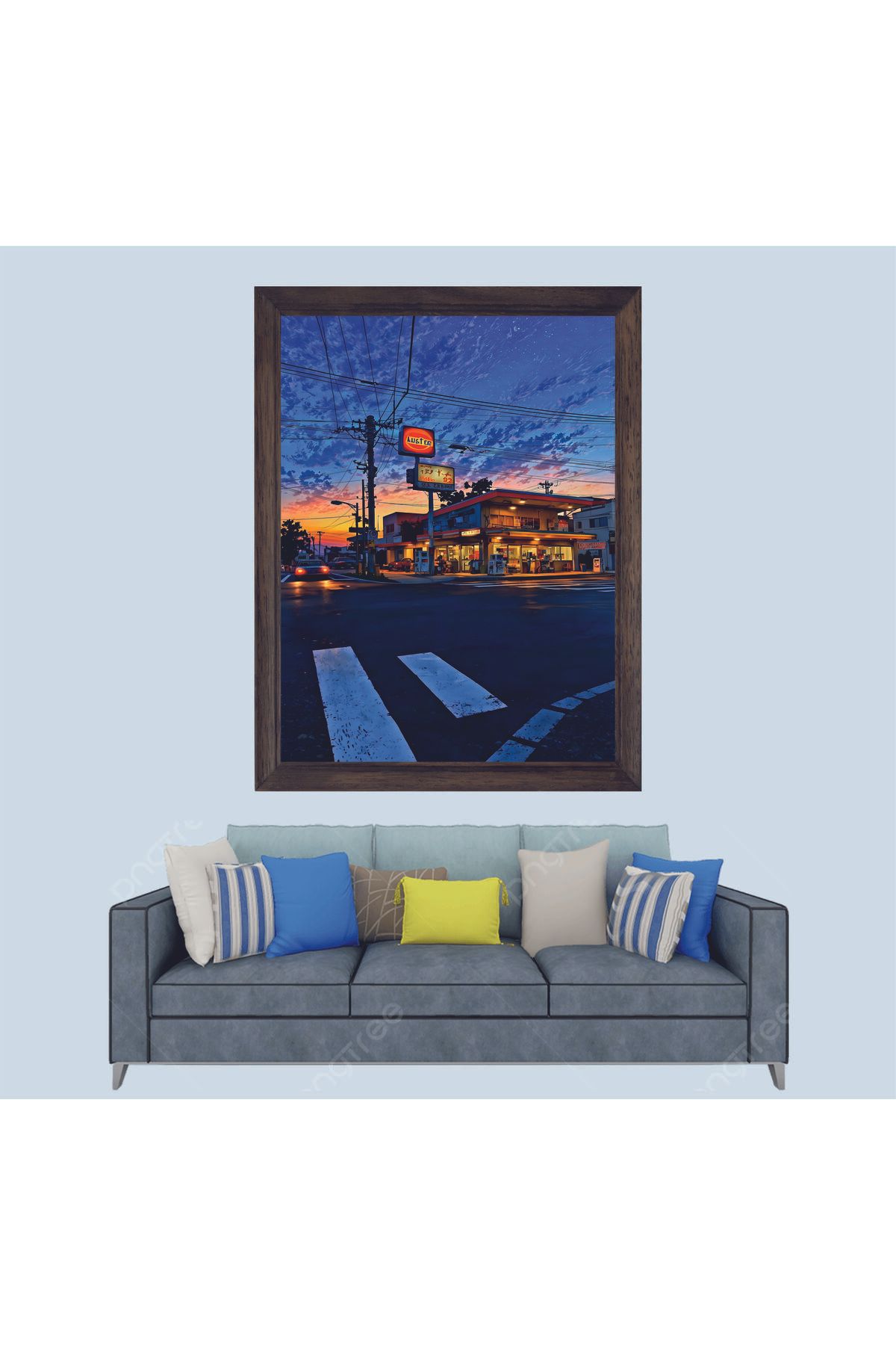 Lioncraft Japonya Manzara Çerçeveli Duvar Tablosu 30x45 cm