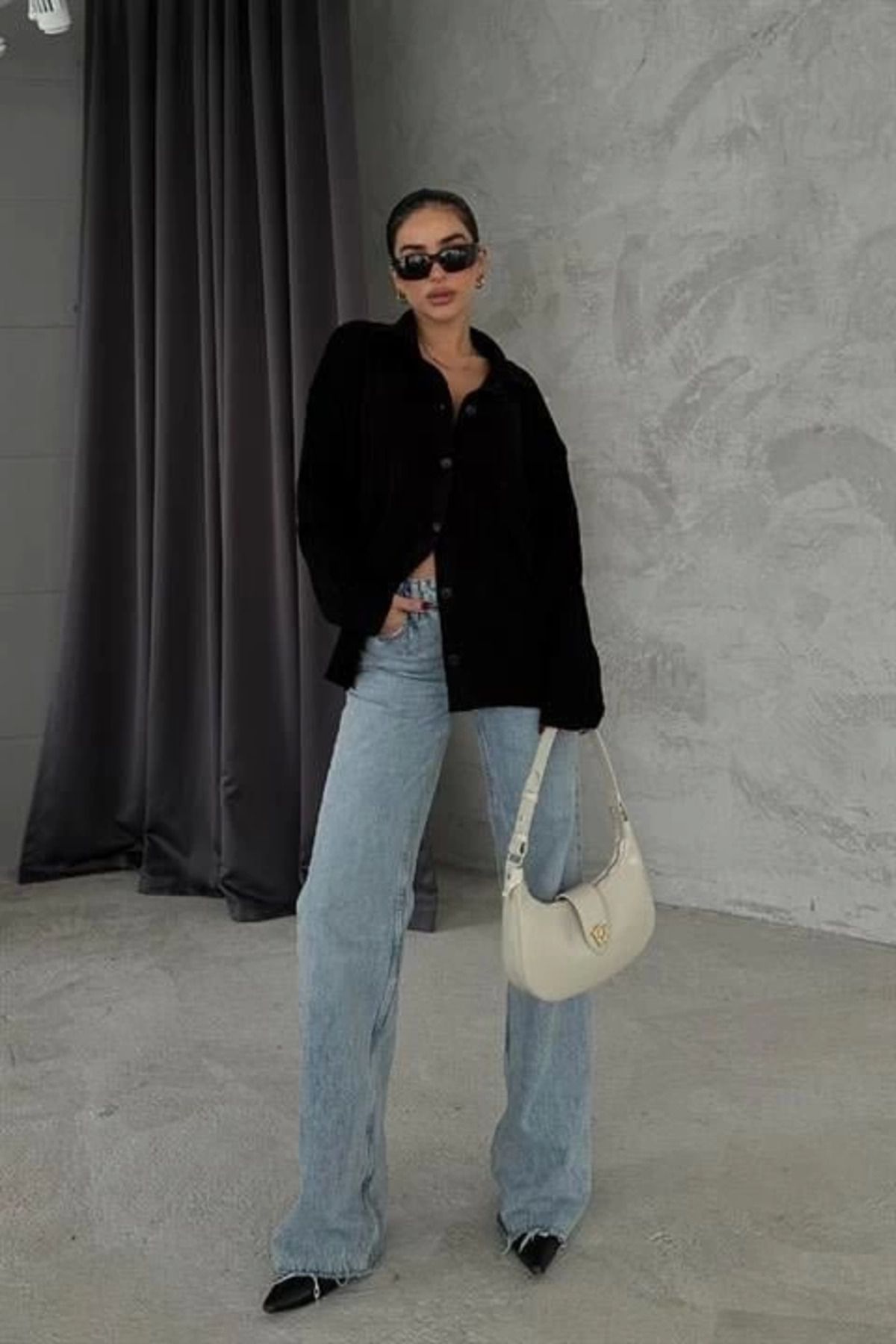 ZORM Anya Oversize Gabardin Ceket 6063-8