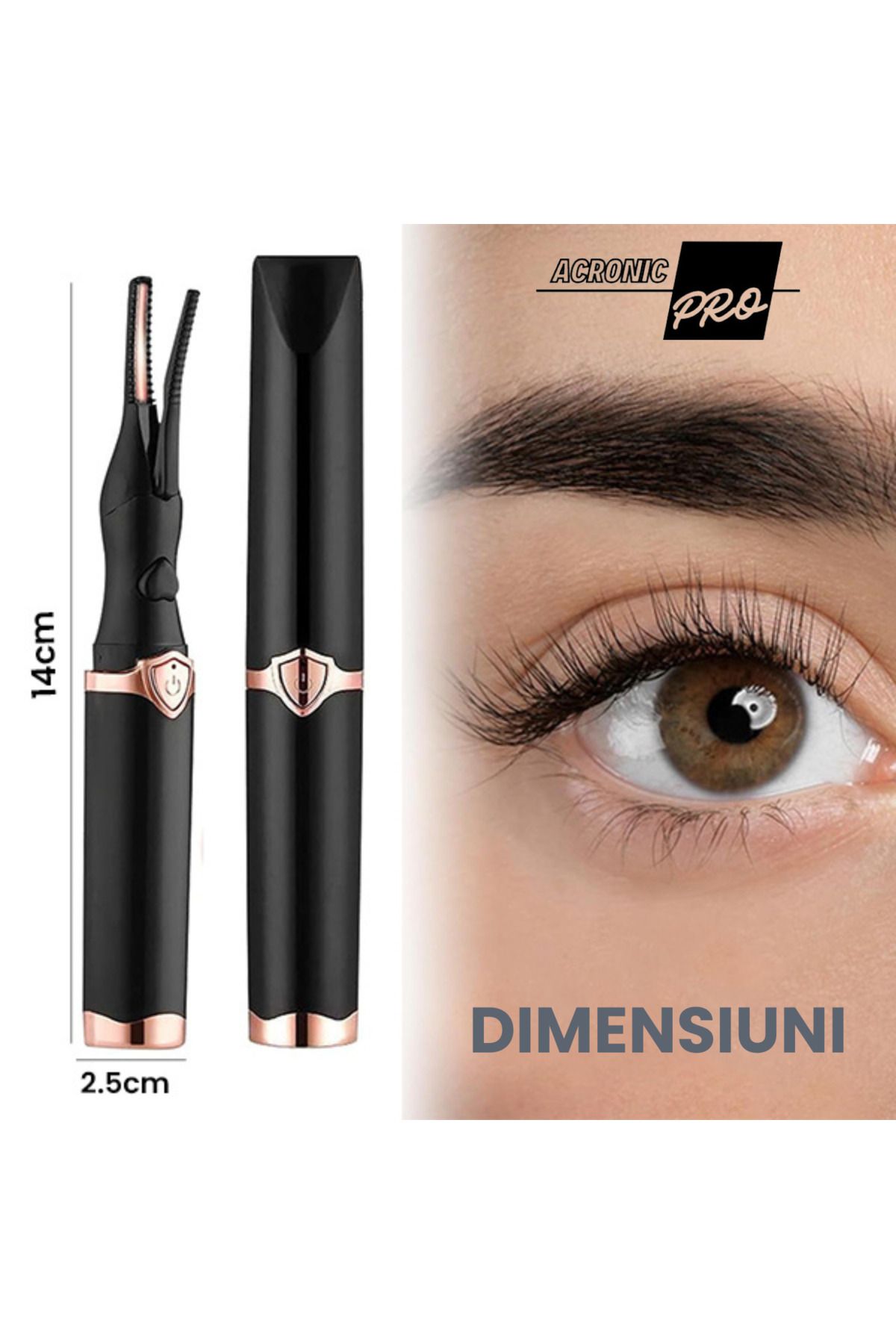 AcronicPro-AcronicPro® Eyelash Curler, Heating and Lifting Eyelashes, Electric, 50/65/80°C, Black 11