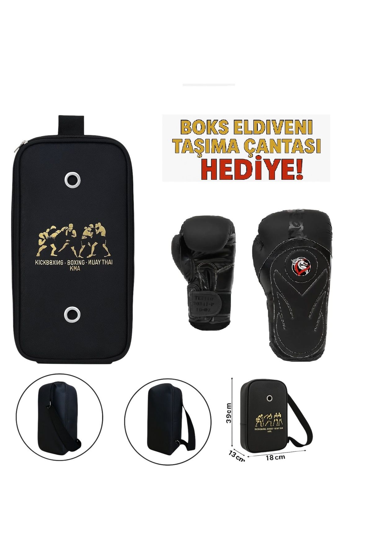 Dragondo Tepito Boks Eldiveni Kick Boks Muay Thai Eldiveni ve Eldiven Taşıma Çantalı