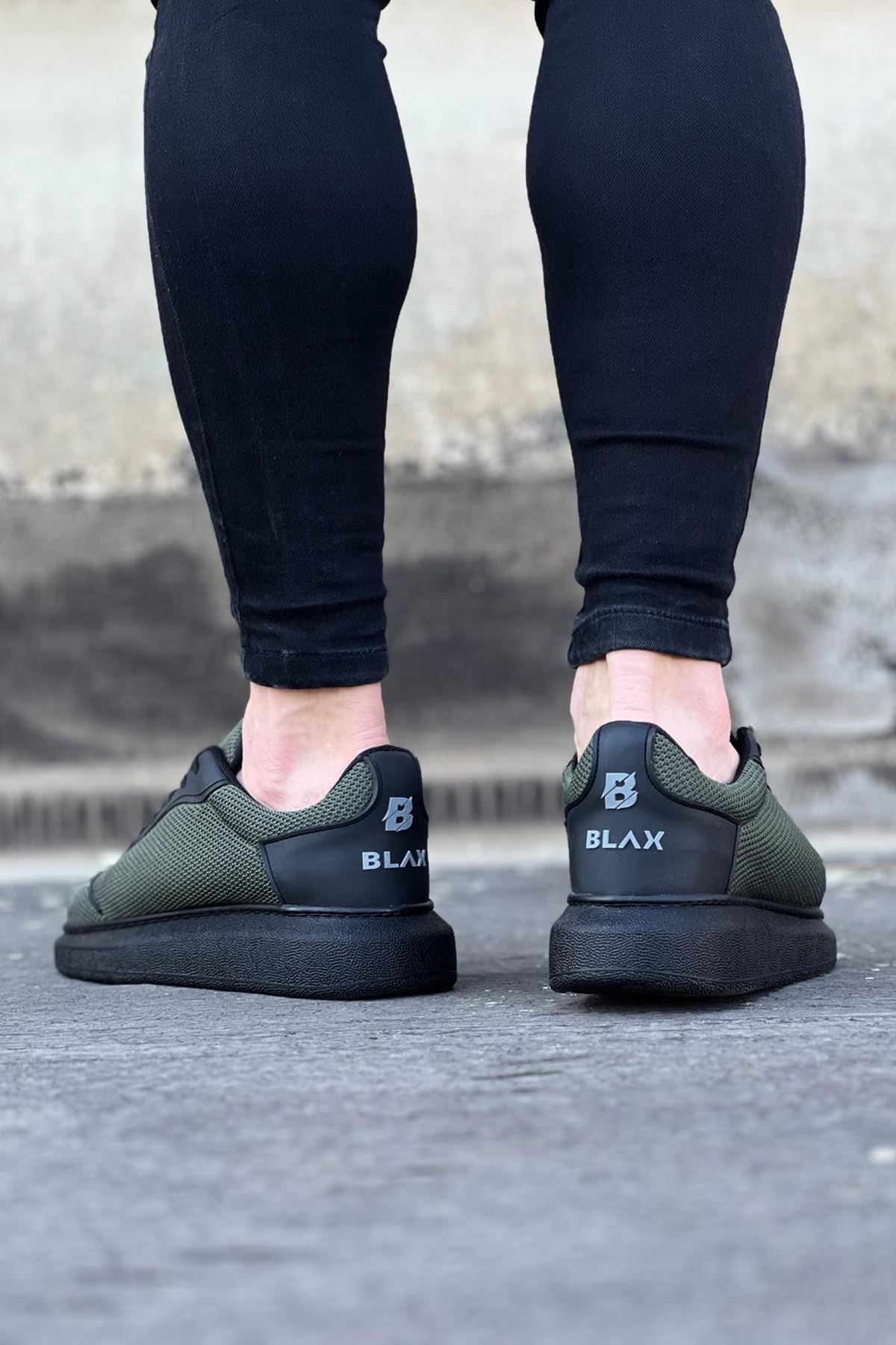 GETFAY WG019 Haki Triko Erkek Casual Ayakkabı