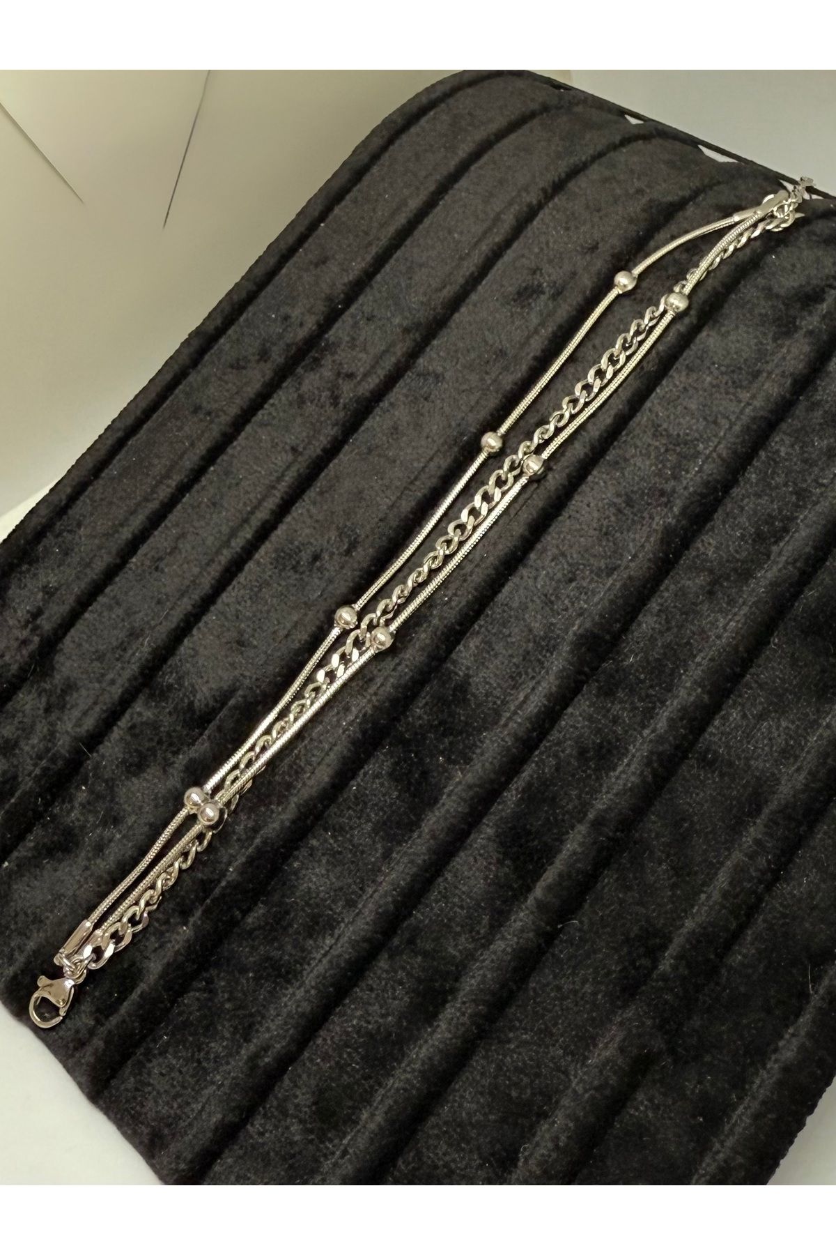 Gulsah's Store Çelik silver dorikalı çoklu bileklik