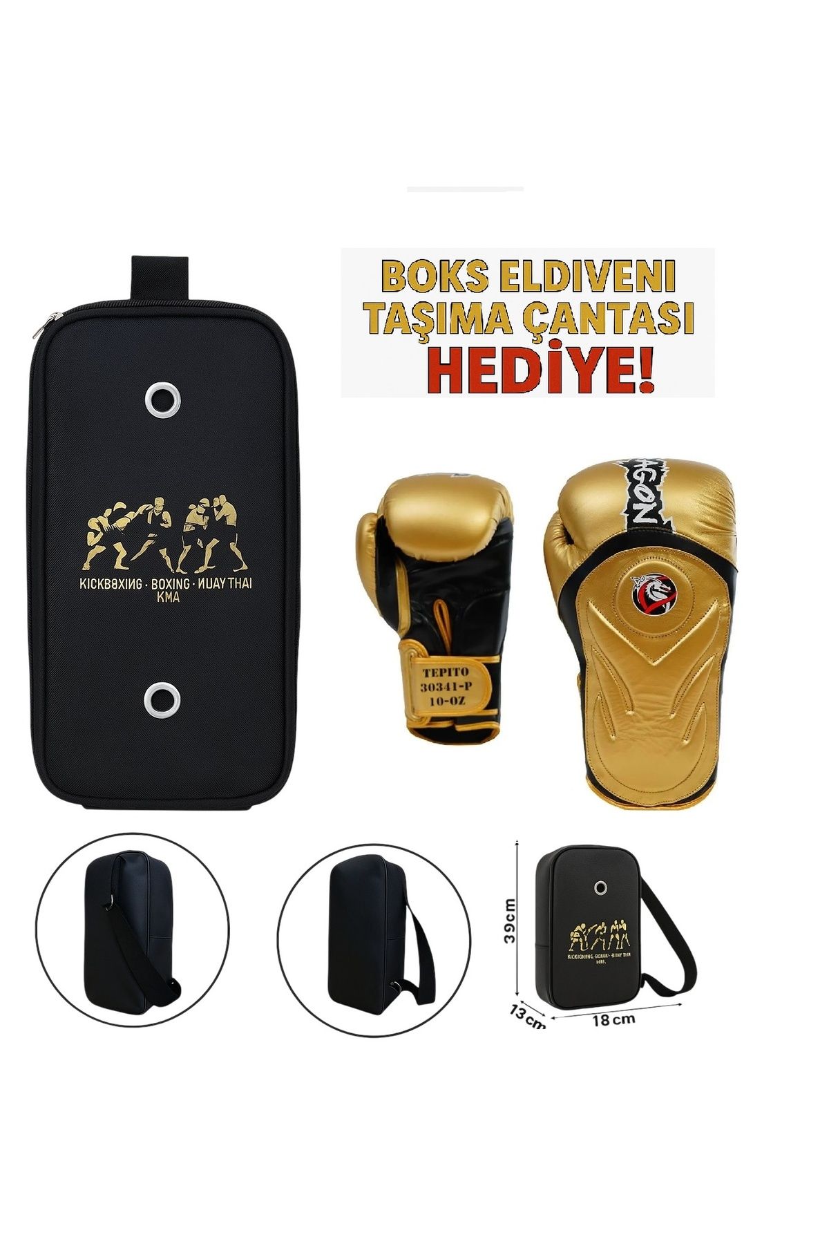 Dragondo Tepito Boks Eldiveni Kick Boks Muay Thai Eldiveni ve Eldiven Taşıma Çantalı