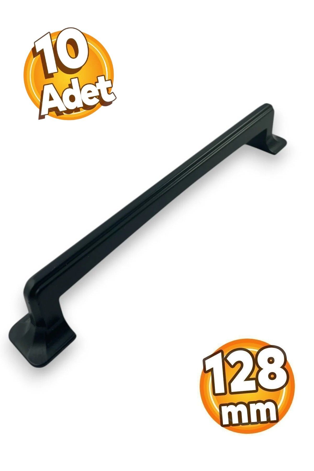 EGESEL Lux Dolap Çekmece Kulp Yukon Model 10 Adet 128 ve 160mm Mobilya Kulp 1. Sınıf Metal / SİYAH