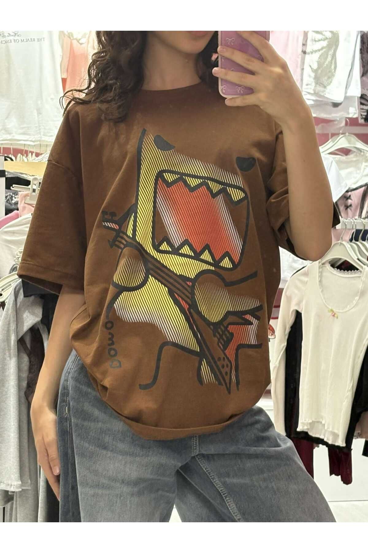 İsra Ayyıldız Moonstar Collection Domo kun matching guitar Y2K oversize tişört