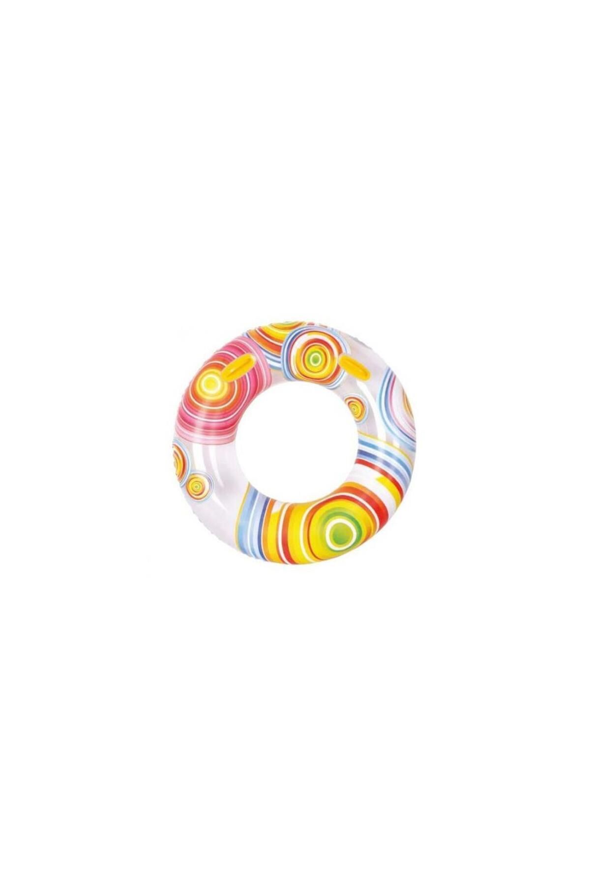 teknotrust Renkli tutacaklı şeker desenli simit, şık ve eğlenceli atıştırmalık model.