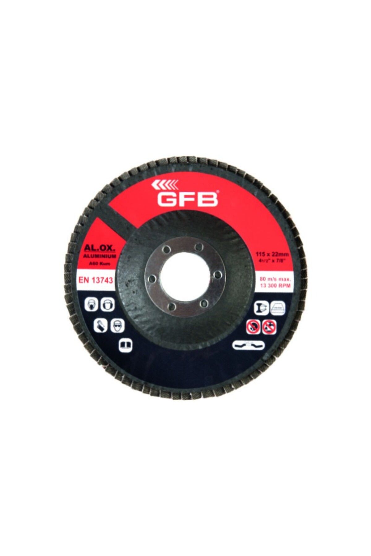 GFB 2328 Alüminyum Flap Disk 115 Mm 80 Kum Zımpara 10 Adet