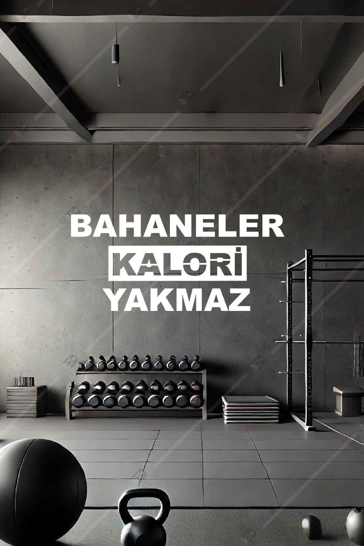 Emach Dizayn Bahaneler Kalori Yakmaz Spor Salonu Ahşap Duvar Dekorasyonu