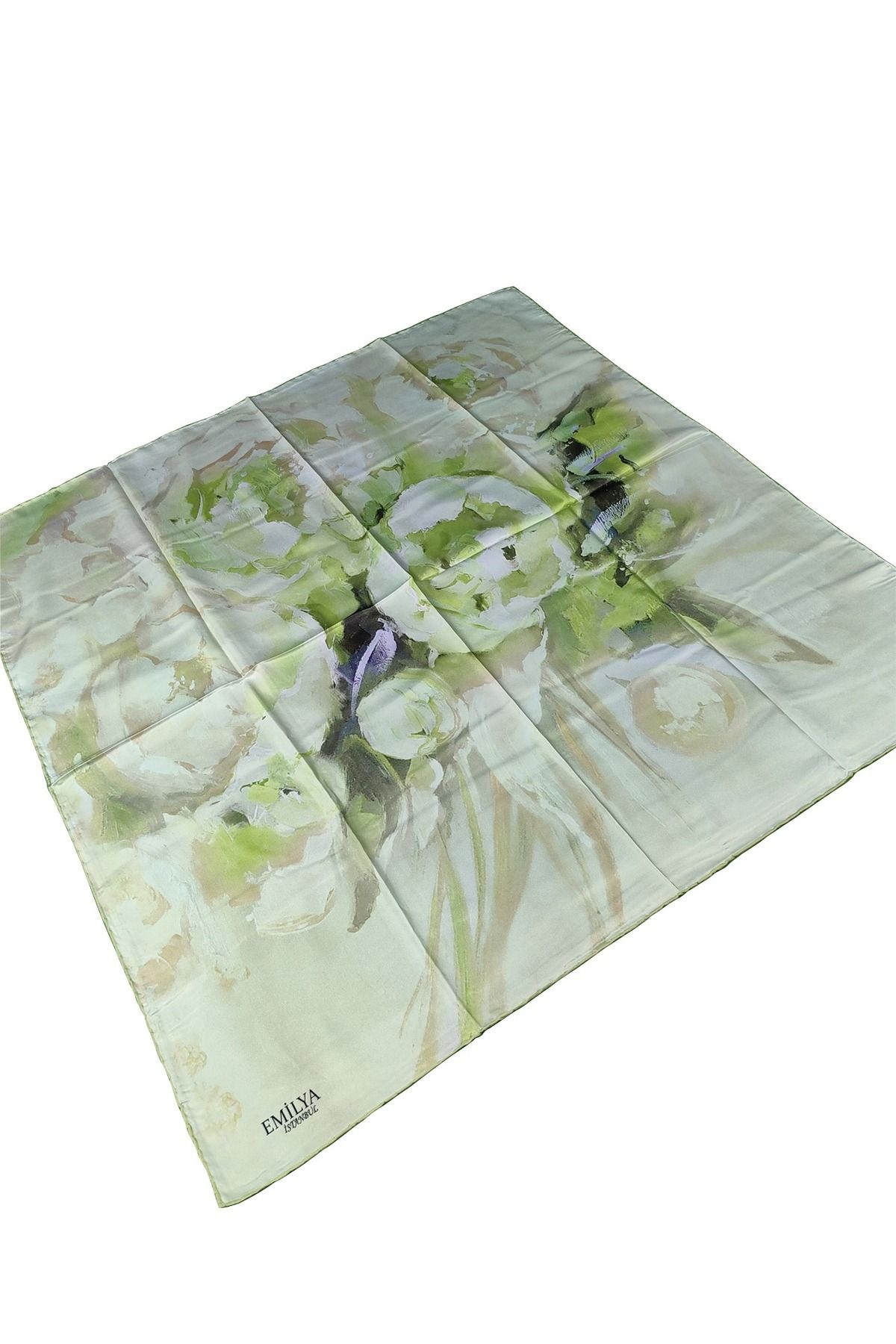 mim eşarp Emilya Rayon Çiçek Desenli Eşarp 90x90 cm