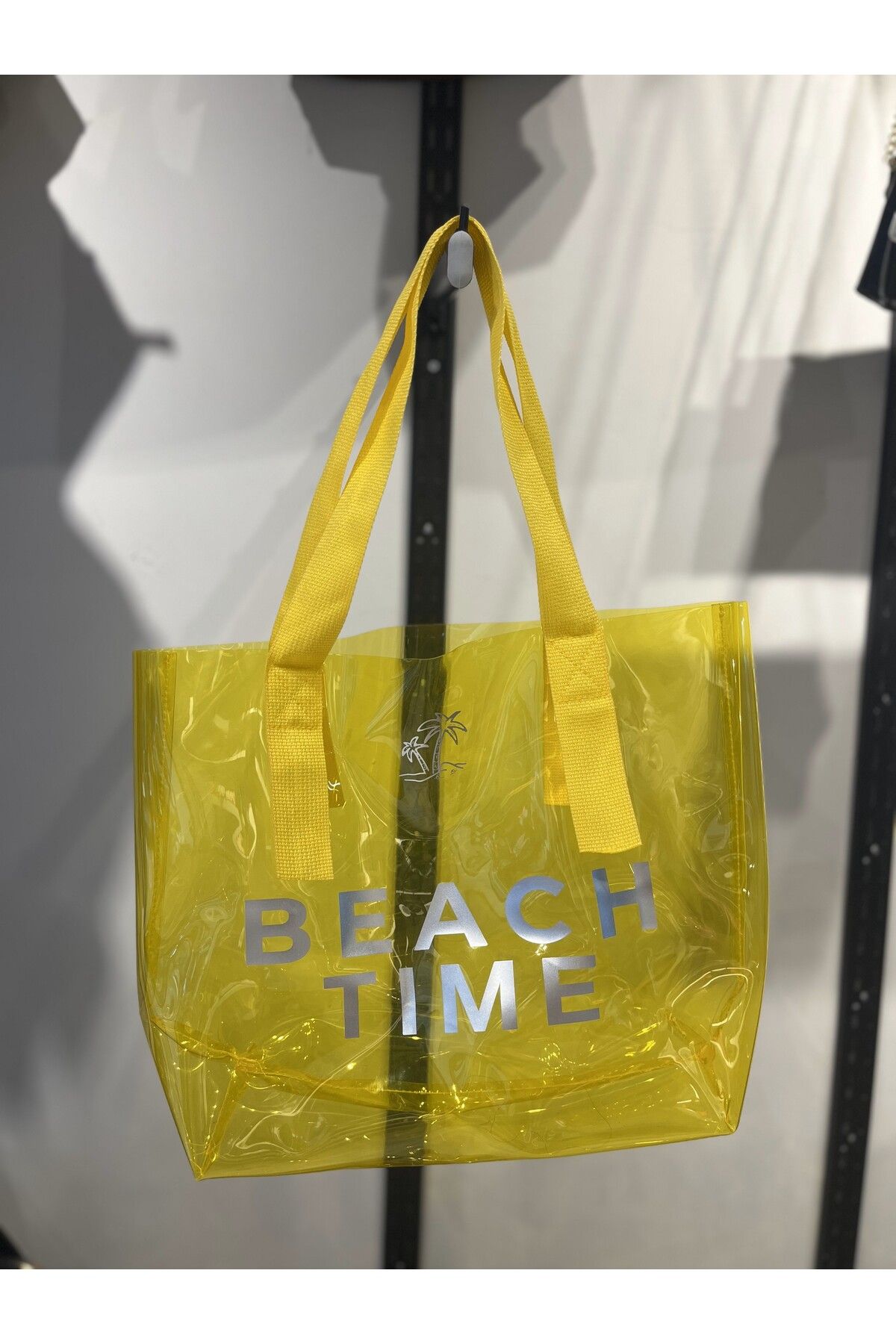 Valu Accessorize Kadın Şeffaf Plaj Çantası Yazı Baskılı Büyük Boy