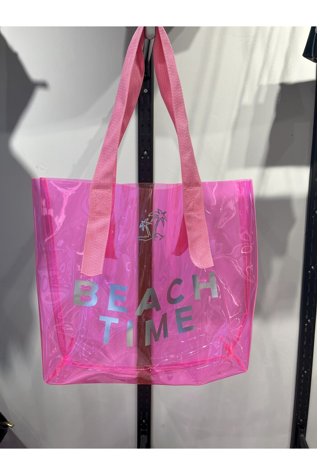 Valu Accessorize Kadın Şeffaf Plaj Çantası Yazı Baskılı Büyük Boy