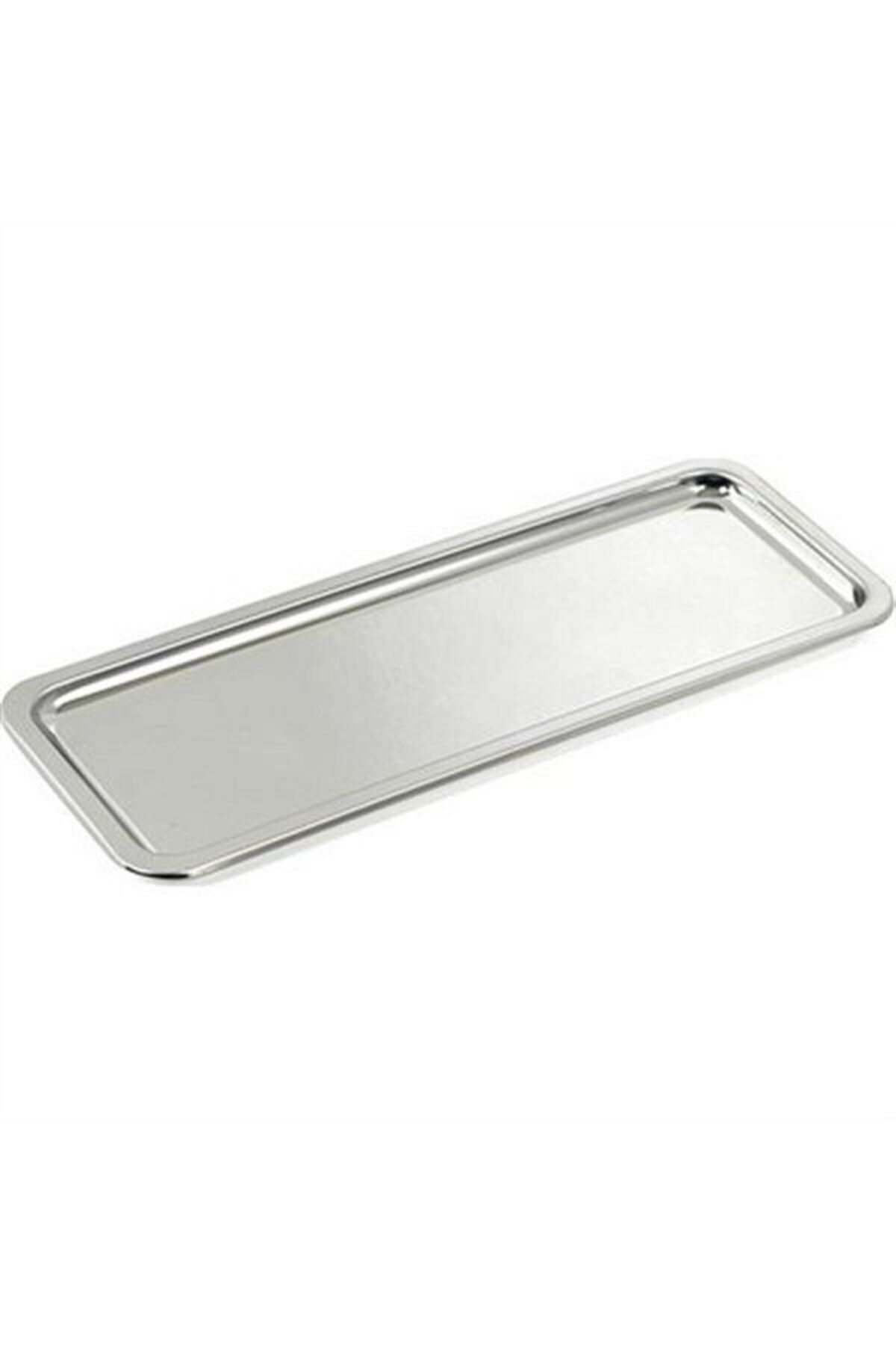 BİODATA Paslanmaz Çelik Kahve Sunum Tepsisi Dikdörtgen Pastane Tepsisi Kahve Sunum 18cm*33cm NO:2