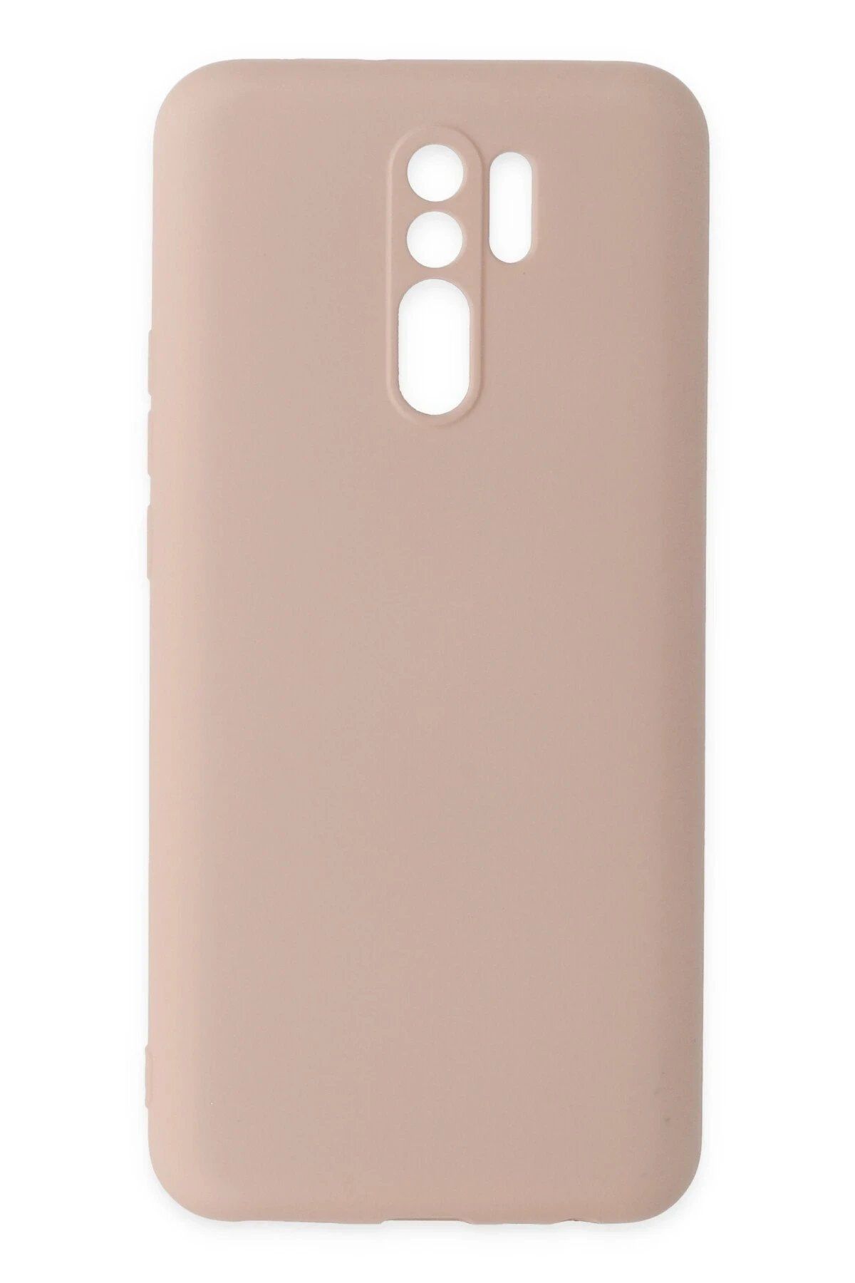 CepteToptan Newface Xiaomi Redmi 9 Kılıf Nano içi Kadife Silikon - Pudra