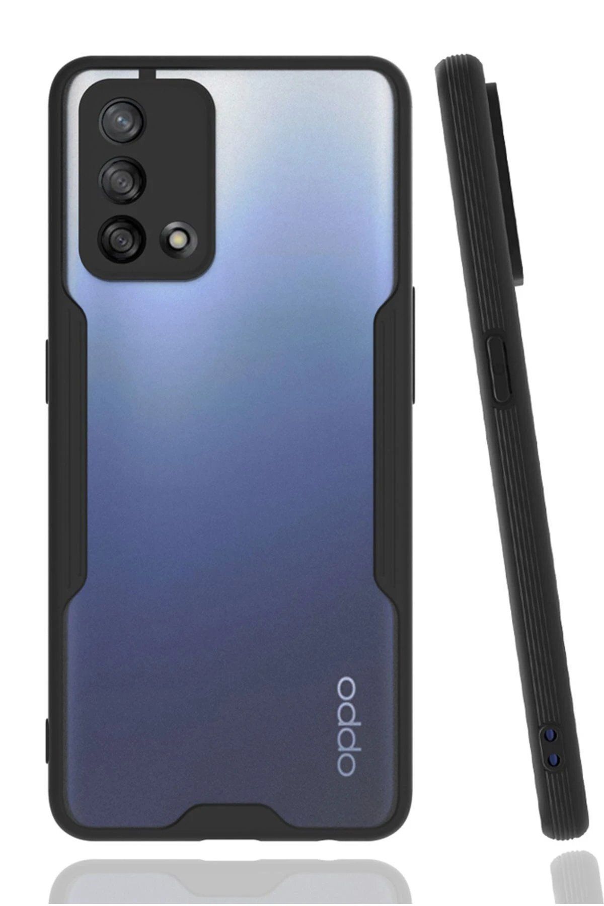 CepteToptan Newface Oppo A74 4G Kılıf Platin Silikon - Siyah
