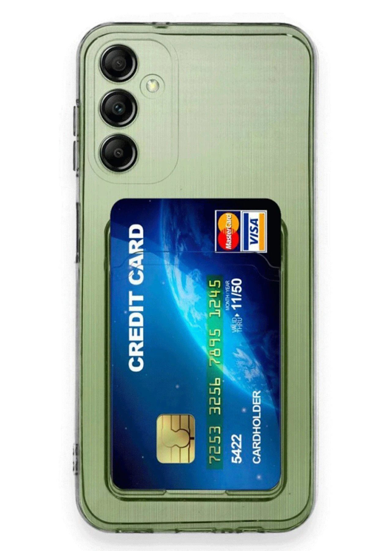 CepteToptan Newface Samsung Galaxy A16 5G Kılıf Kart Şeffaf Silikon - Şeffaf