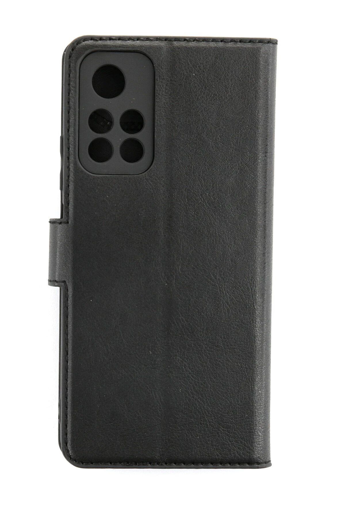 CepteToptan Newface Xiaomi Redmi Note 11T Kılıf Trend S Plus Kapaklı Kılıf - Siyah