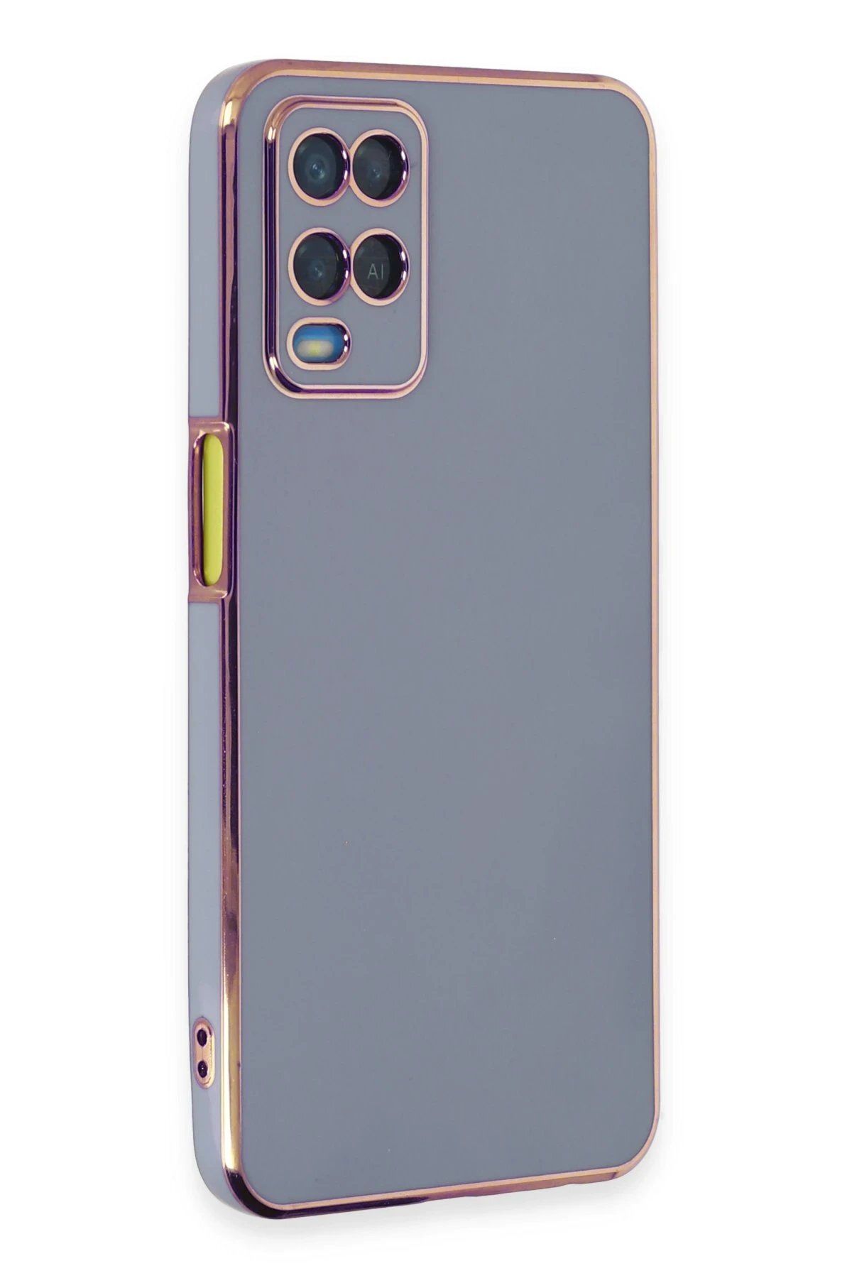 Toptan Bulurum Newface Oppo A54 4G Kılıf Volet Silikon - Mavi