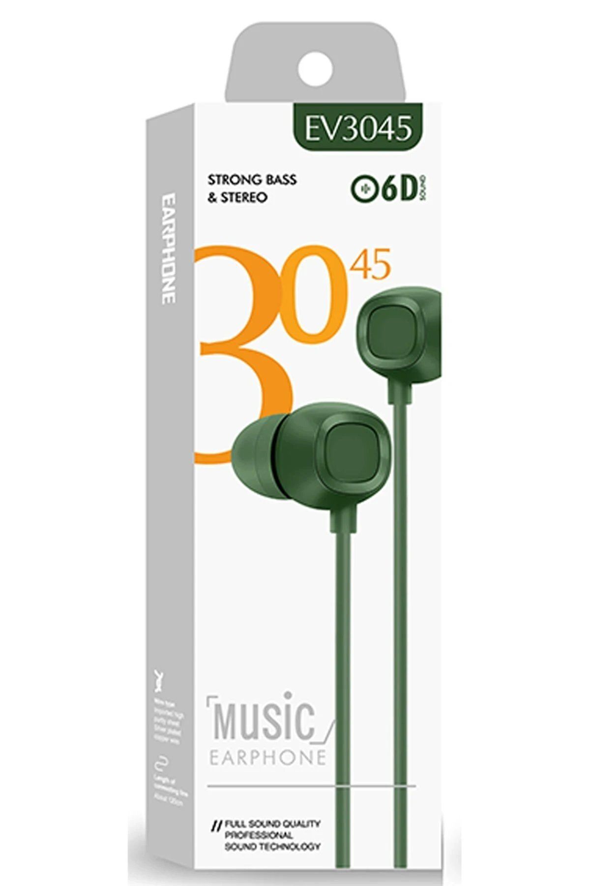 Toptan Bulurum Karler Bass EV-3045 Kablolu Kulaklık - Koyu Yeşil