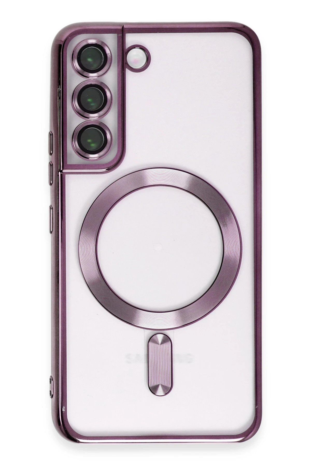 Toptan Bulurum Newface Samsung Galaxy S22 Kılıf Kross Magneticsafe Kapak - Mor