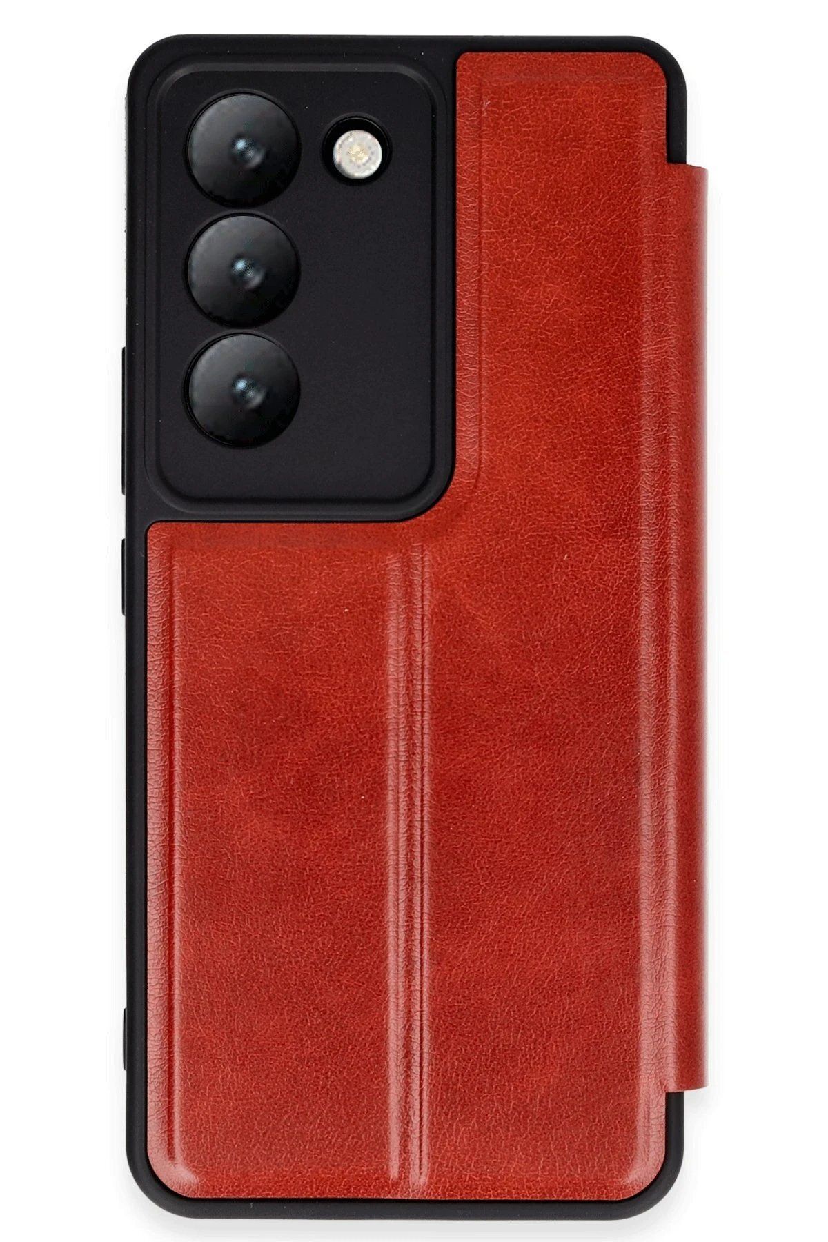 CepteToptan Newface Vivo V30 Lite 4G Kılıf Flip Cover - Kırmızı