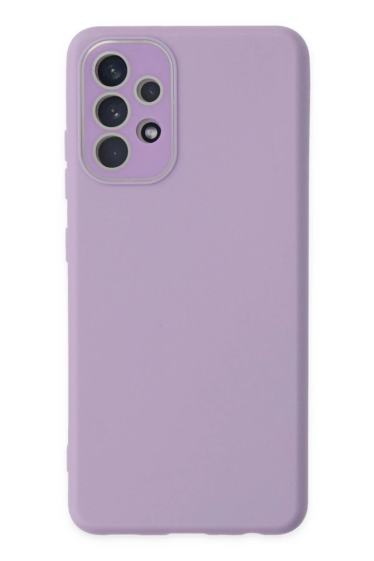 nerede bulurum Newface Samsung Galaxy A33 5G Kılıf Lansman Glass Kapak - Lila