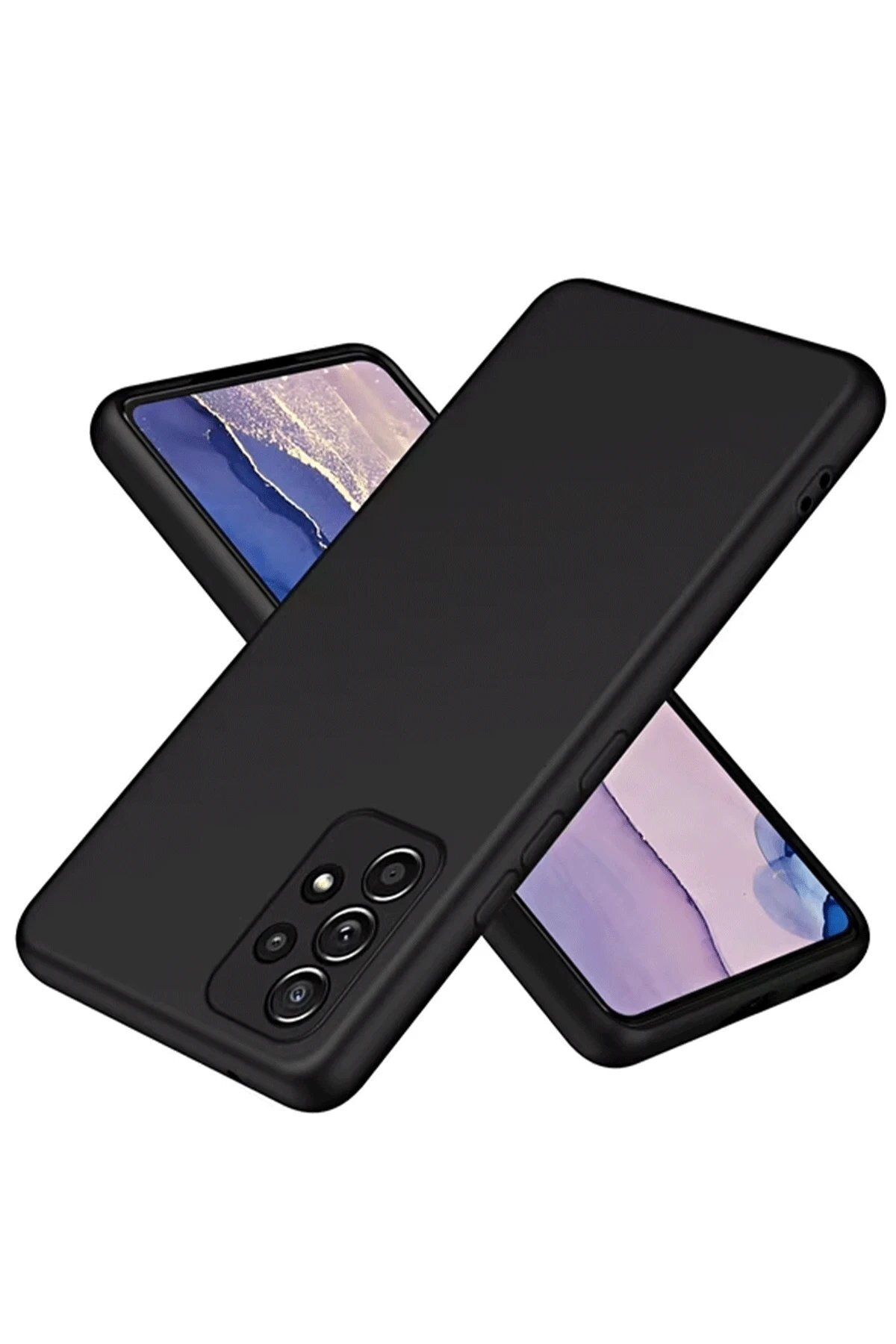 CepteToptan Newface Samsung Galaxy A72 Kılıf First Silikon - Siyah