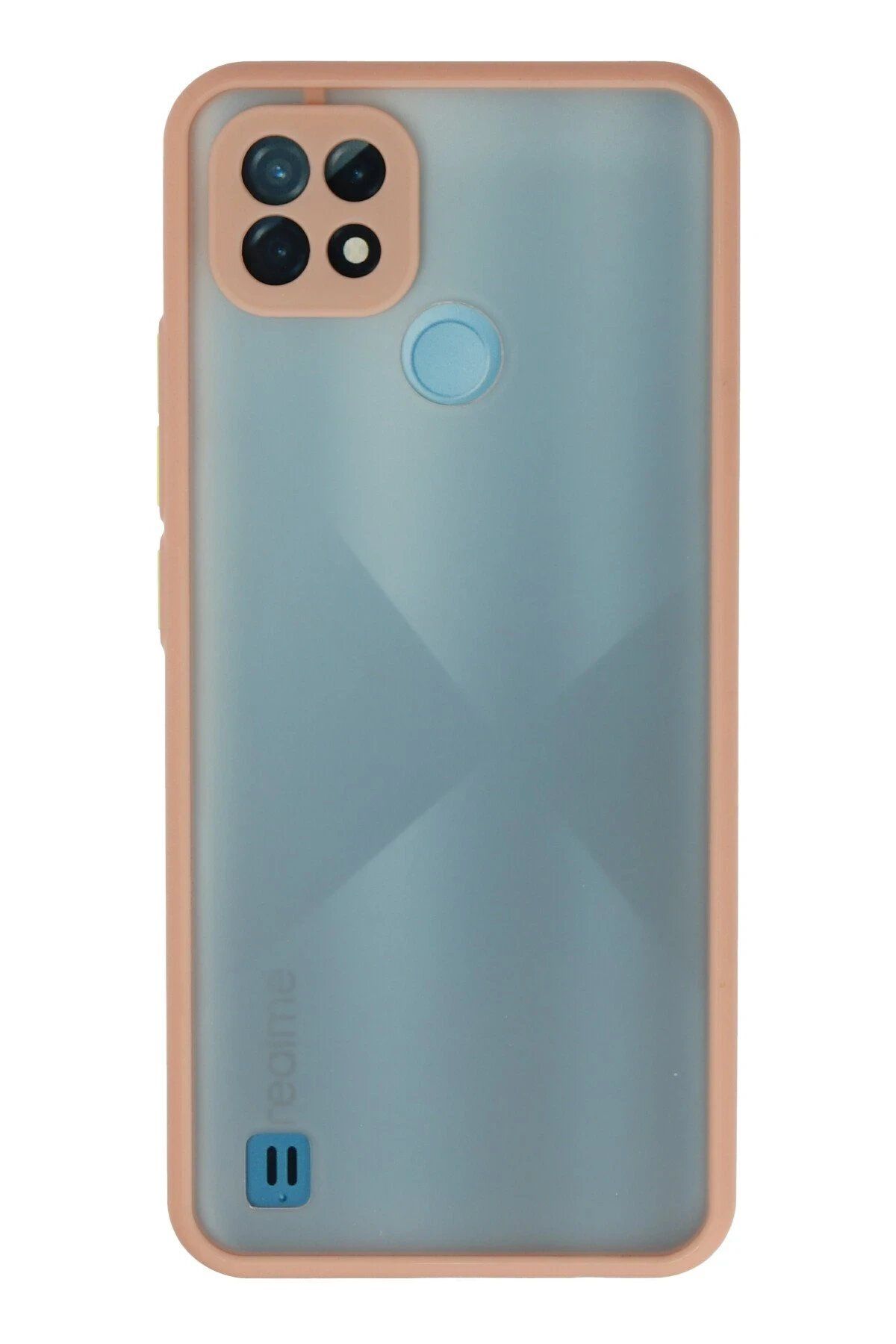Toptan Bulurum Newface Realme C21 Kılıf Montreal Silikon Kapak - Pembe