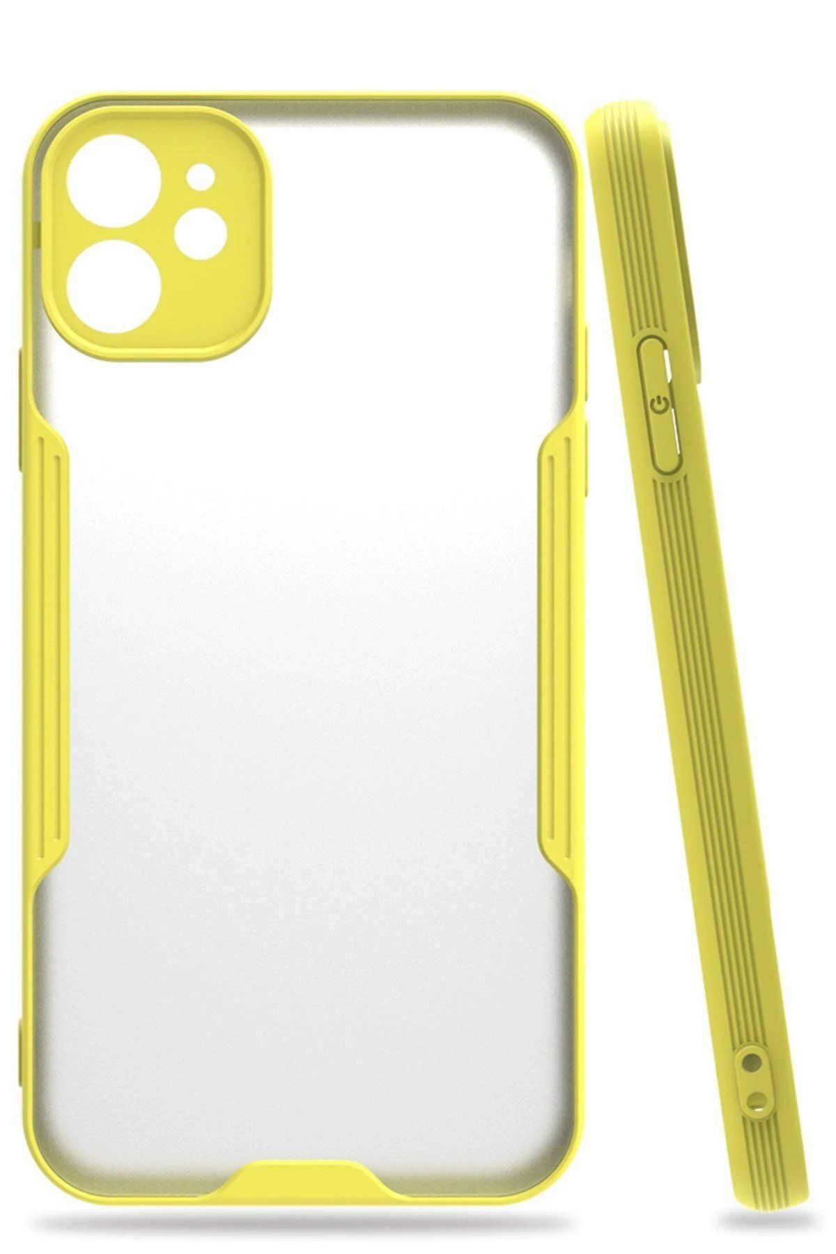 CepteToptan Newface iPhone 11 Kılıf Platin Silikon - Sarı