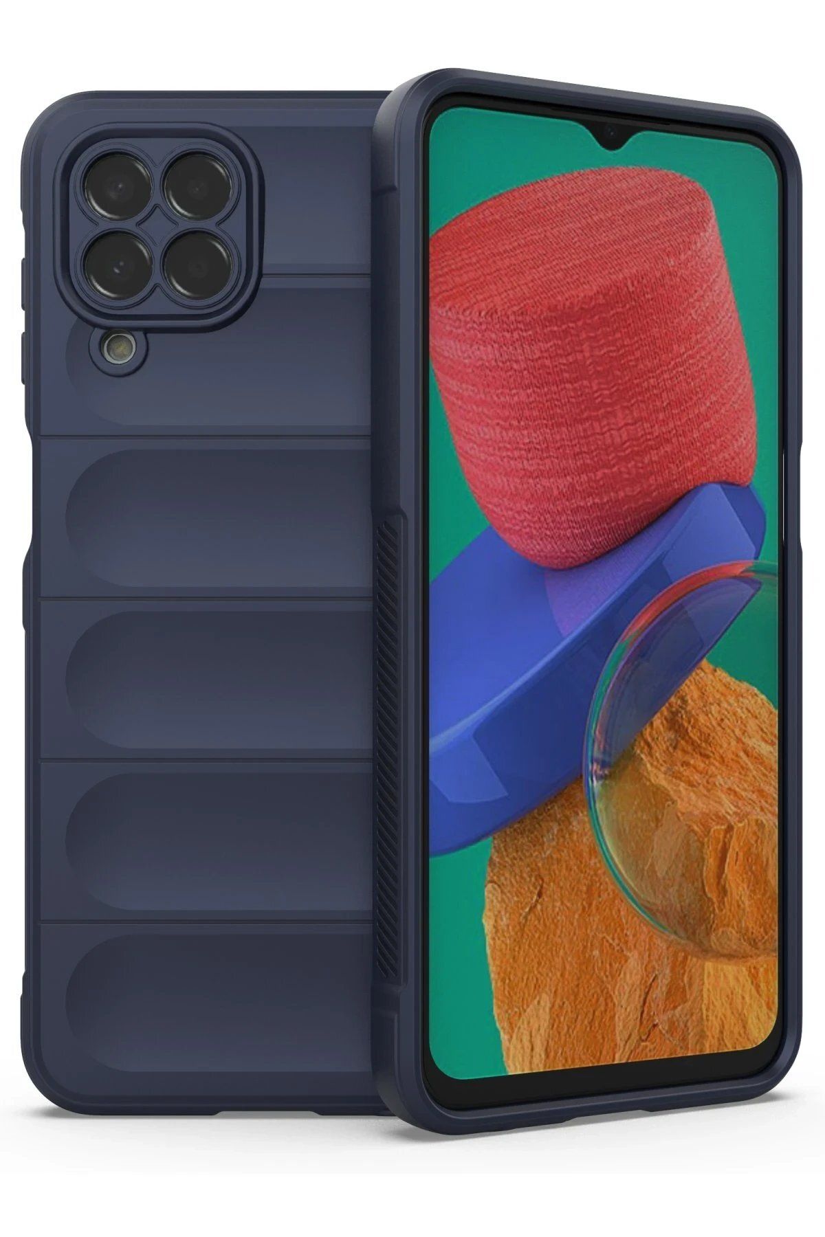 CepteToptan Newface Samsung Galaxy M33 Kılıf Optimum Silikon - Lacivert