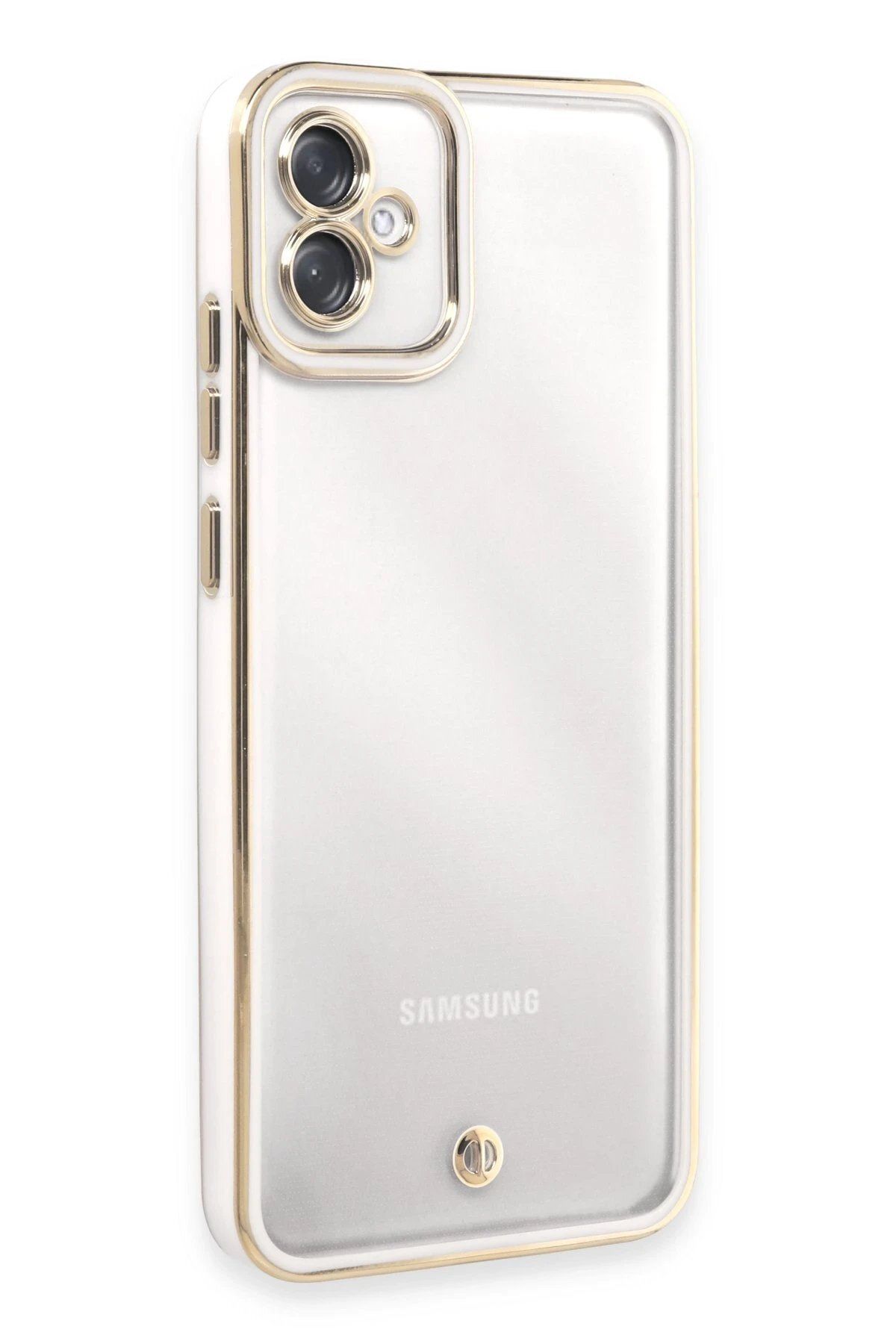 Toptan Bulurum Newface Samsung Galaxy A04E Kılıf Liva Lens Silikon - Beyaz