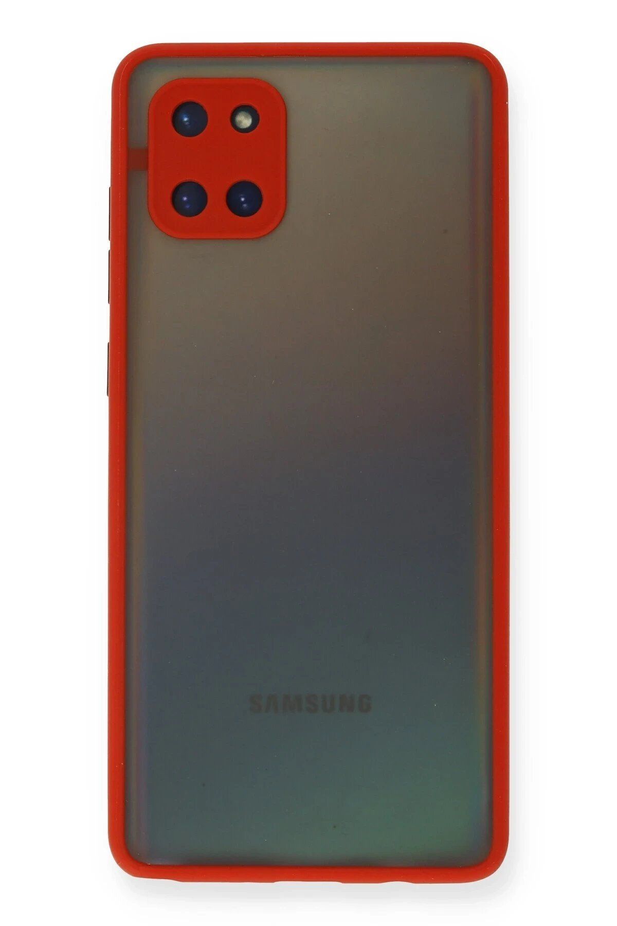 CepteToptan Newface Samsung Galaxy A81 / Note 10 Lite Kılıf Montreal Silikon Kapak - Kırmızı