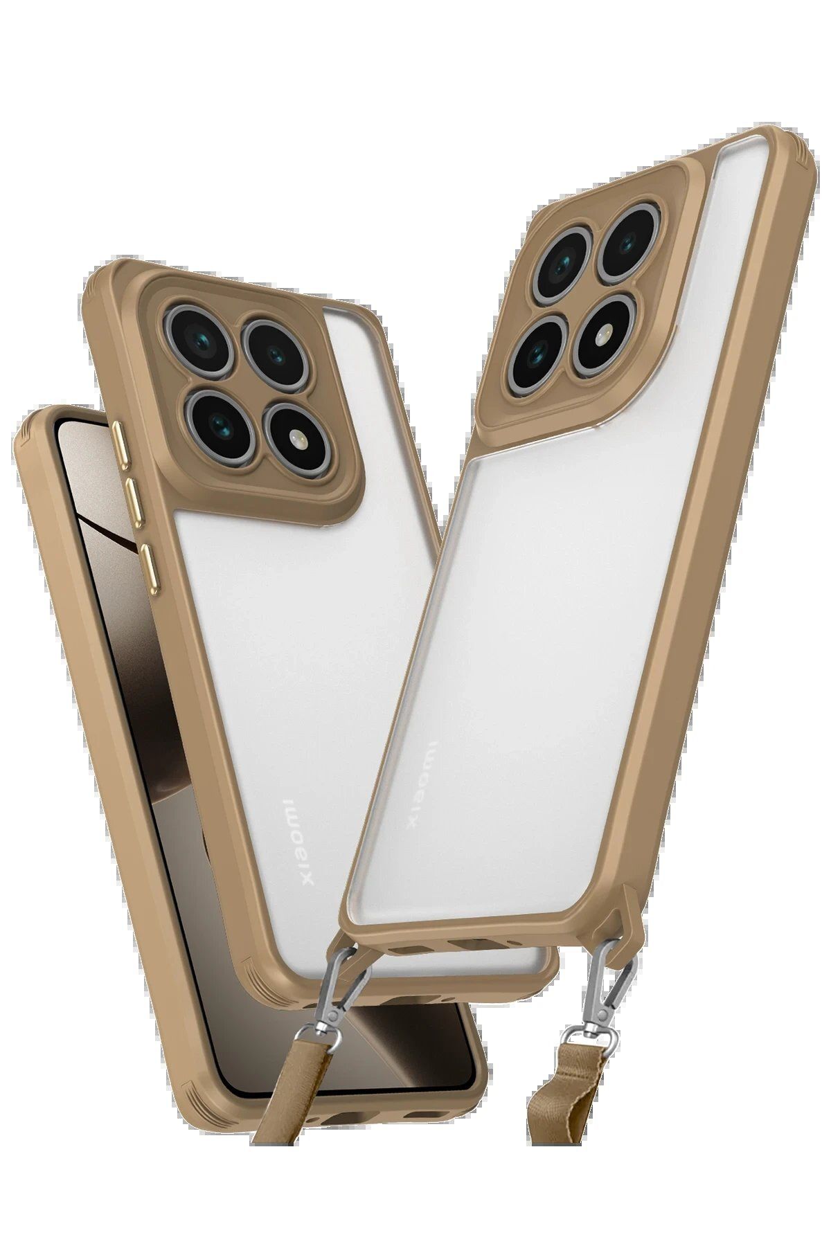 CepteToptan Newface Xiaomi Mi 14T Pro Kılıf Penta Silikon Kılıf - Çöl Titanyum