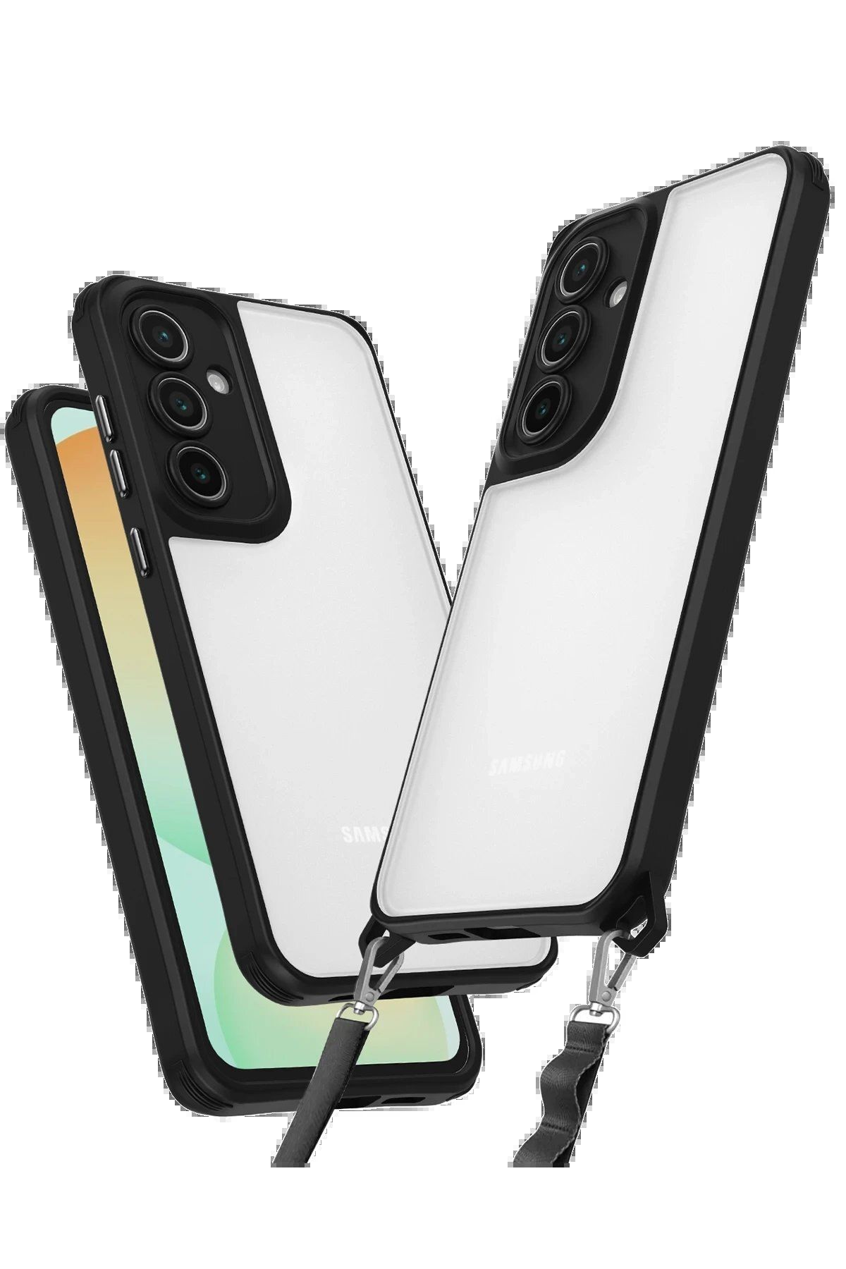 CepteToptan Newface Samsung Galaxy A56 Kılıf Penta Silikon Kılıf - Siyah