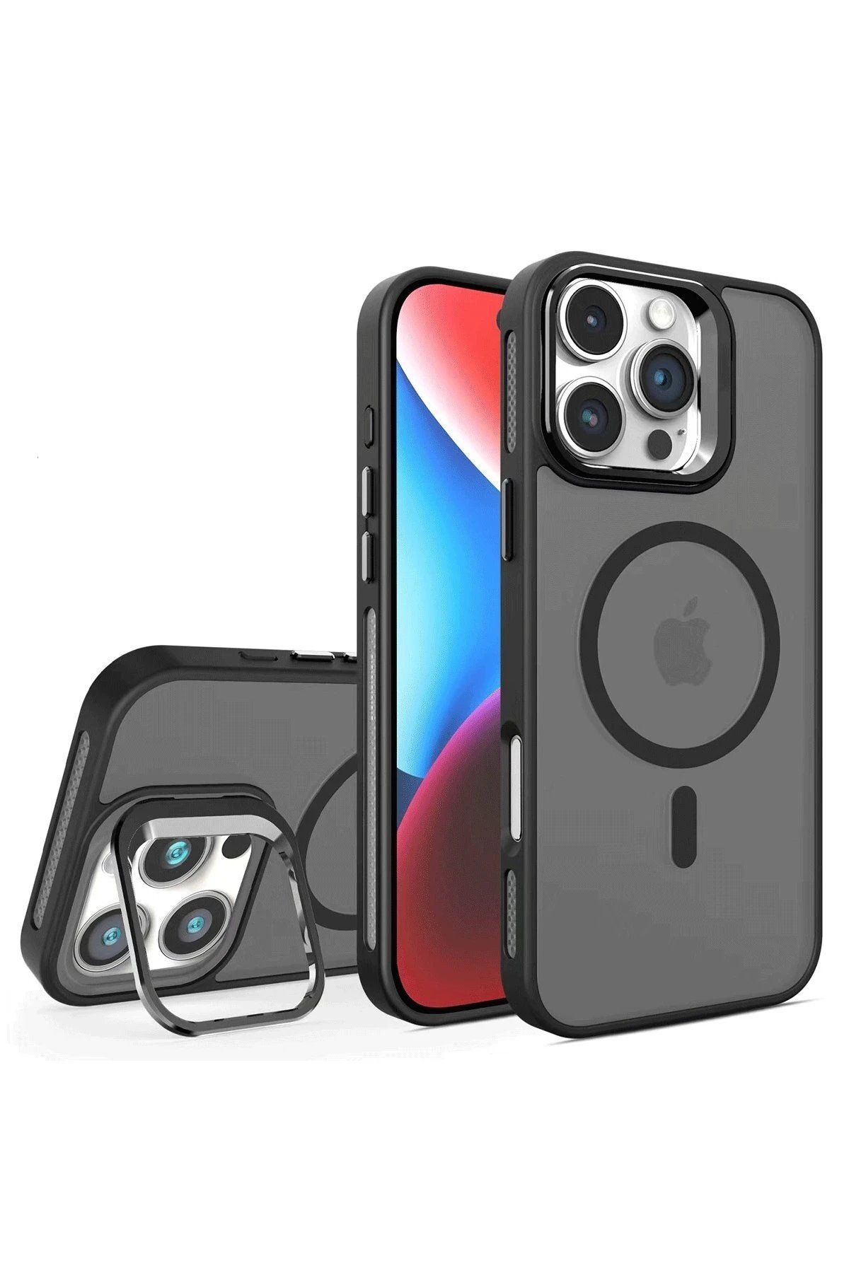 CepteToptan Joko iPhone 16 Pro Flet Lens Magsafe Kapak - Siyah