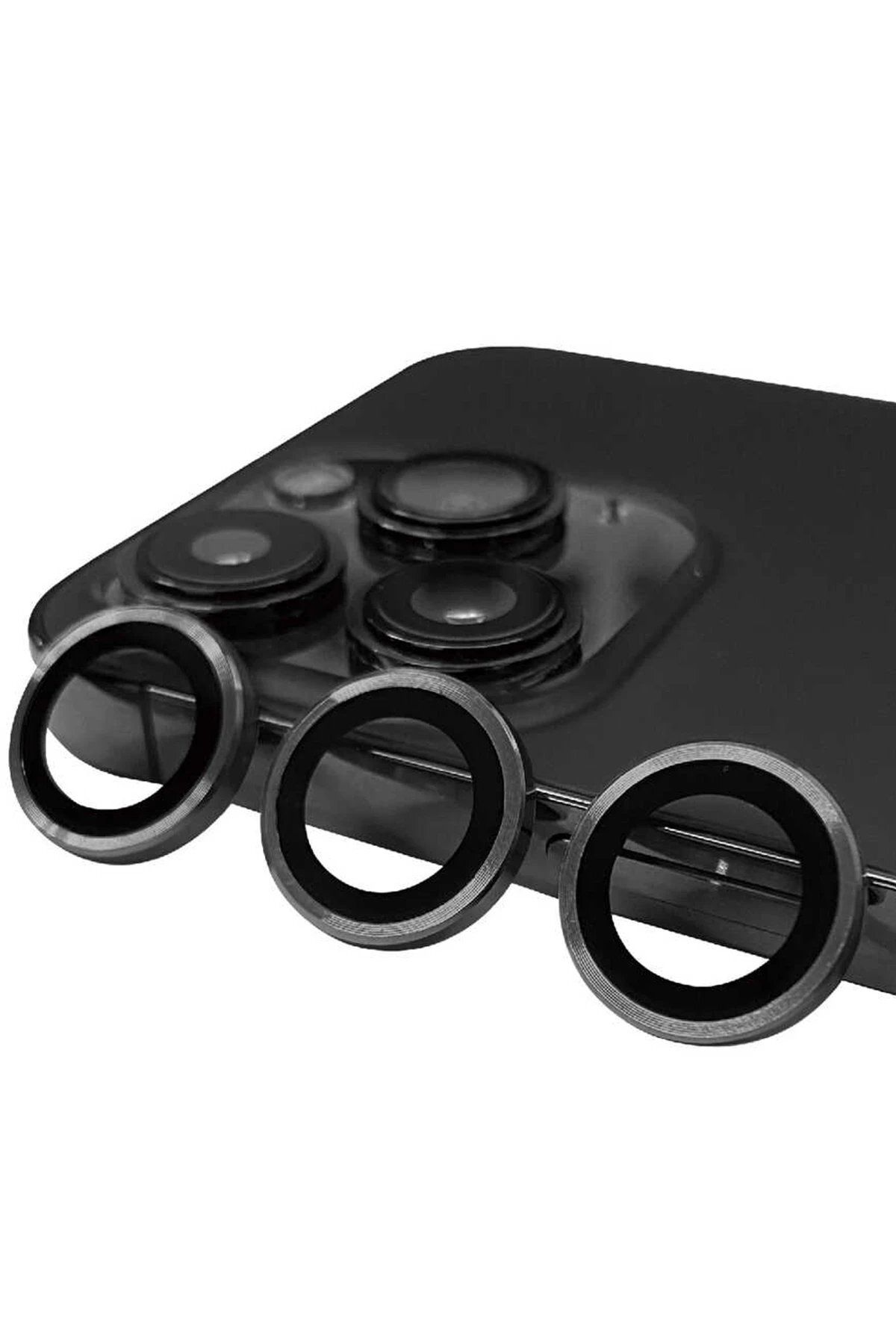 CepteToptan Newface iPhone 13 Pro Raze Metal Kamera Lens - Gri