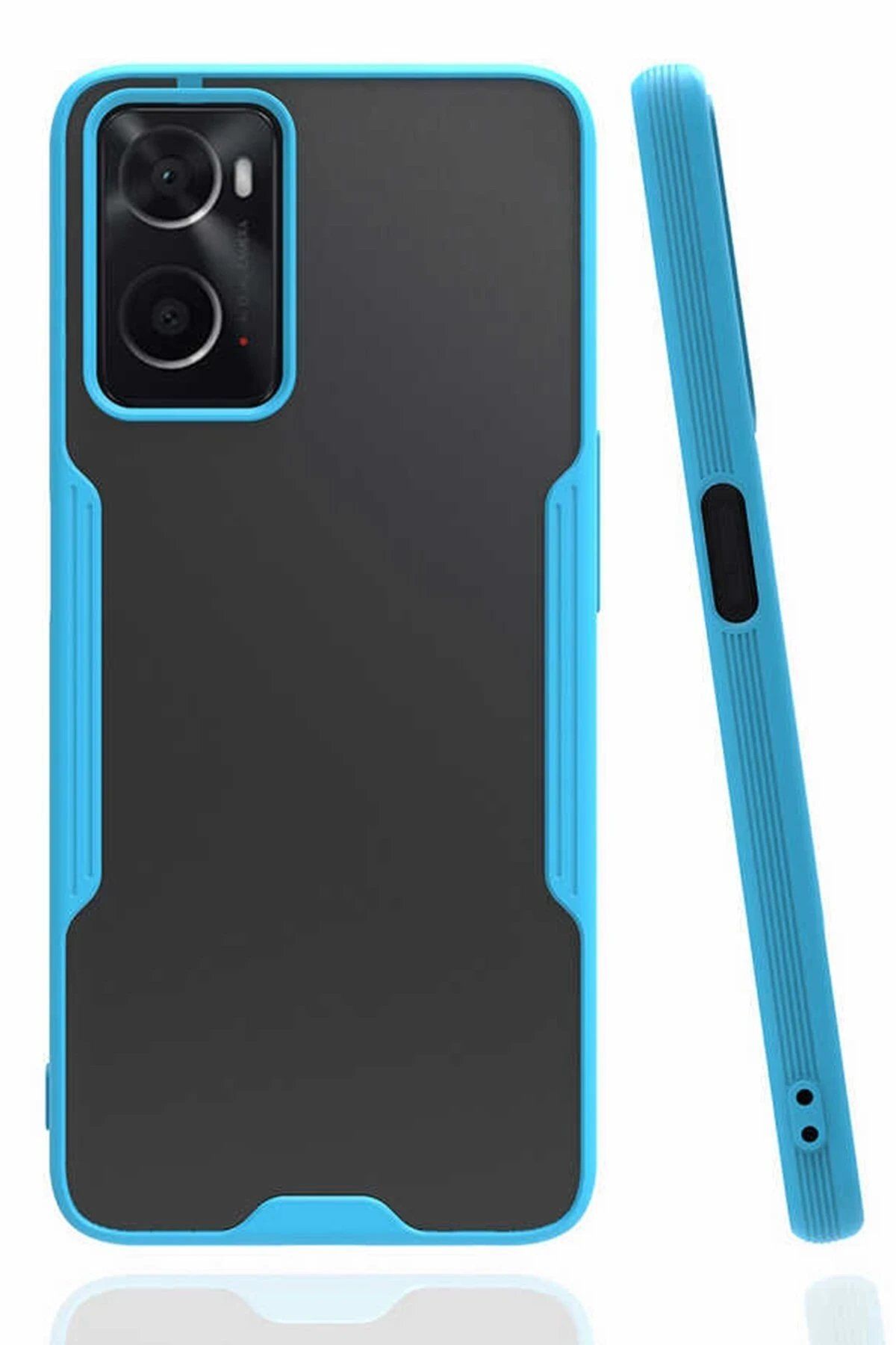 CepteToptan Newface Oppo A96 Kılıf Platin Silikon - Mavi