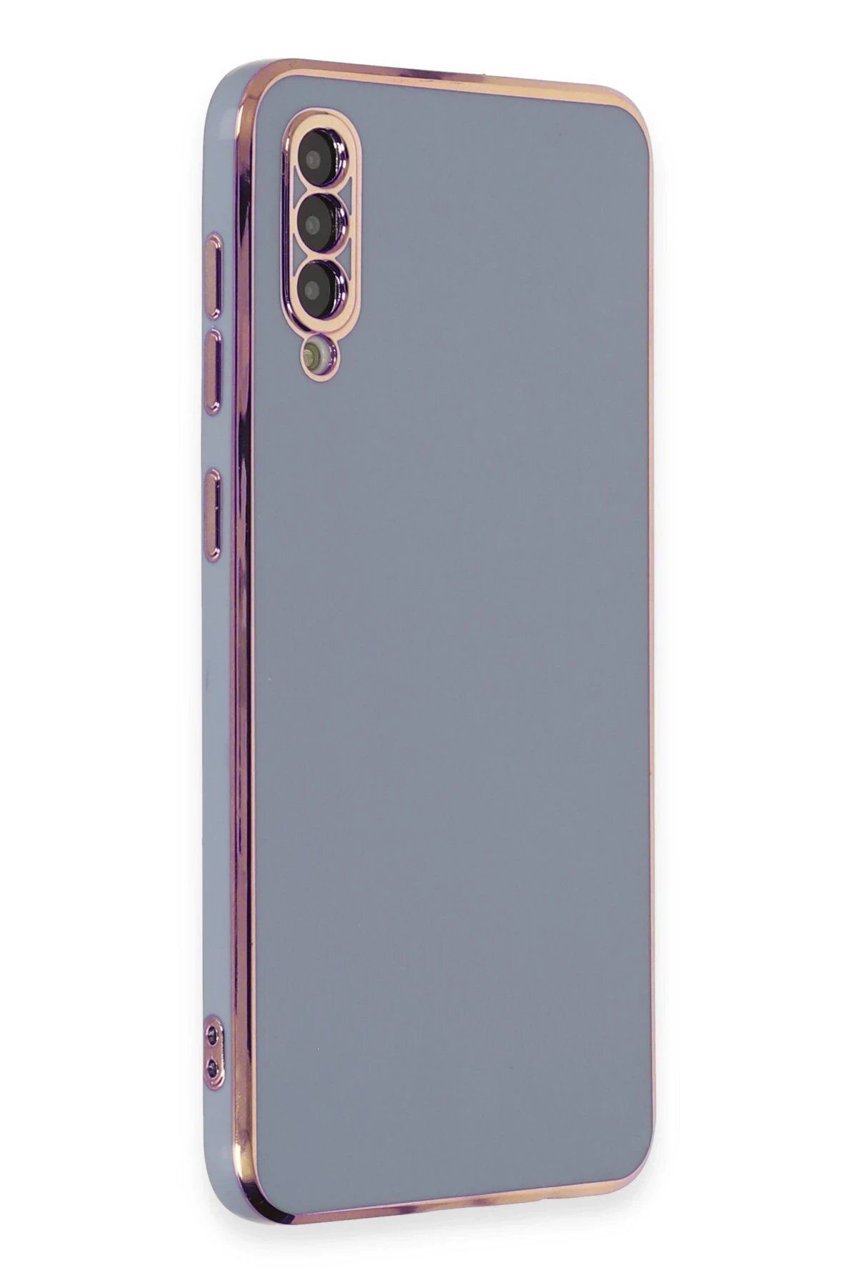 CepteToptan Newface Samsung Galaxy A50 Kılıf Volet Silikon - Mavi