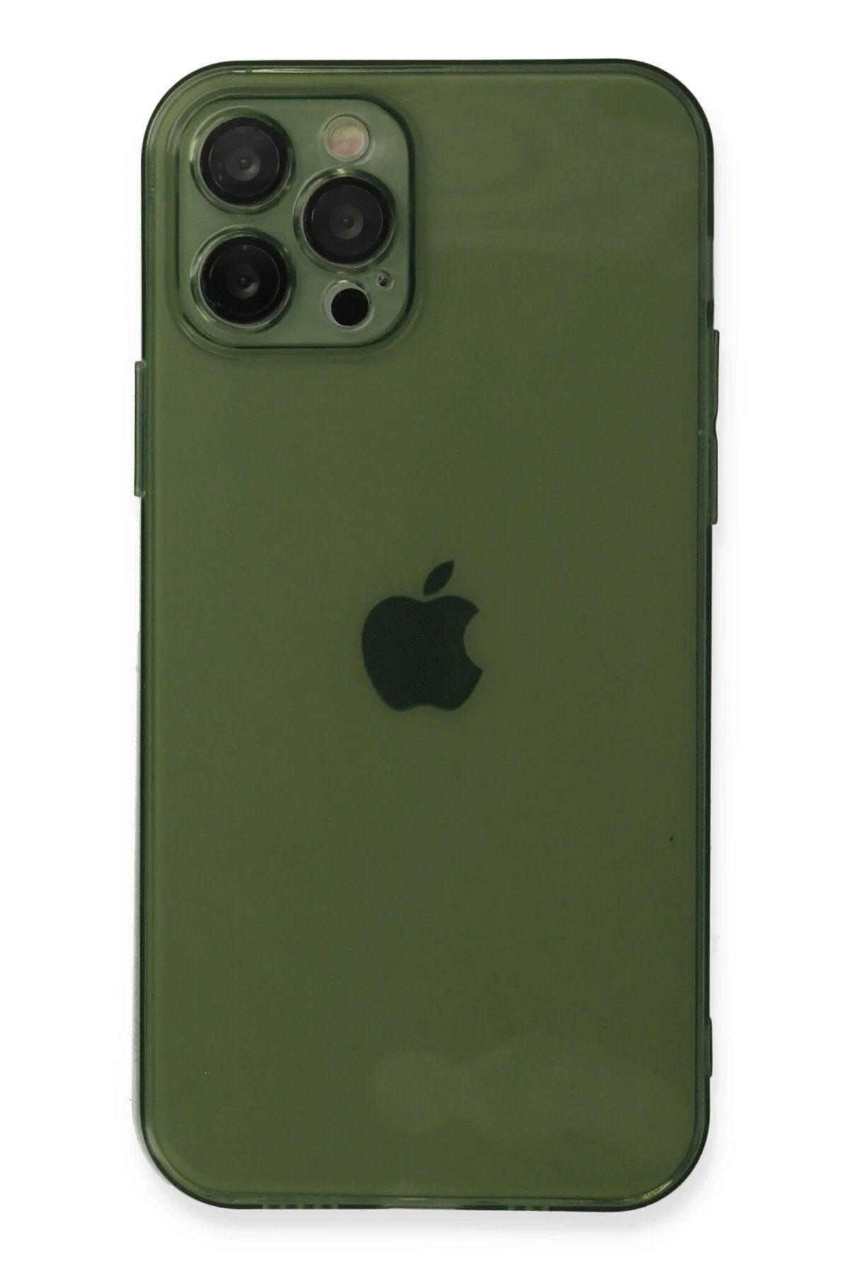 CepteToptan Newface iPhone 12 Pro Kılıf Fly Lens Silikon - Yeşil