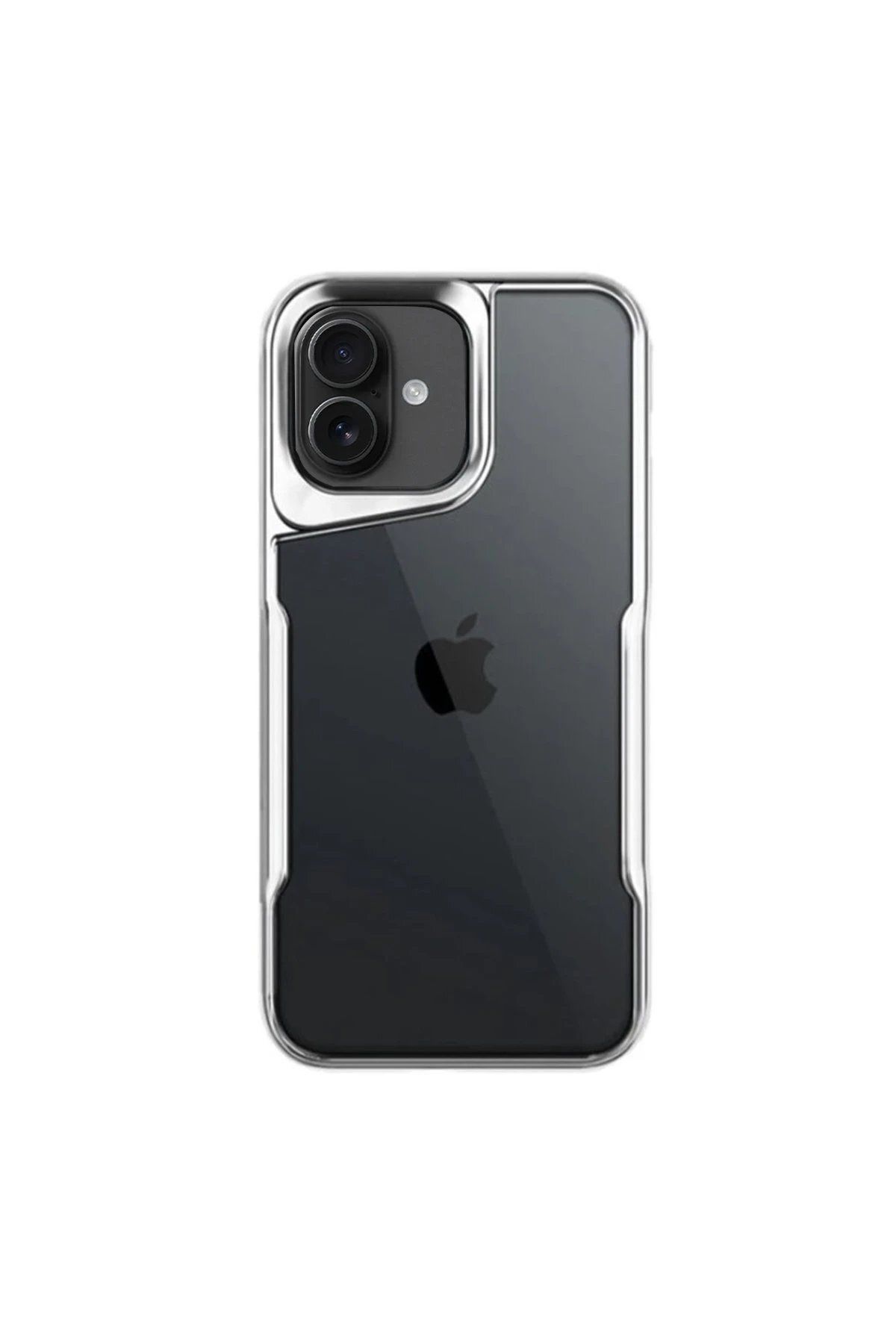 CepteToptan Newface iPhone 16 Plus Kılıf Boyi Silikon Kapak - Gümüş