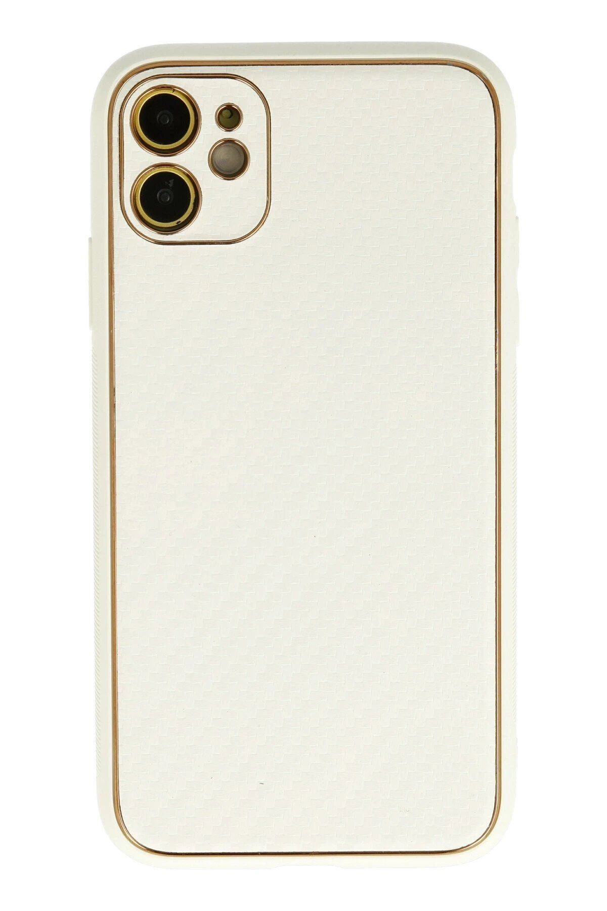 CepteToptan Newface iPhone 12 Kılıf Coco Karbon Silikon - Beyaz