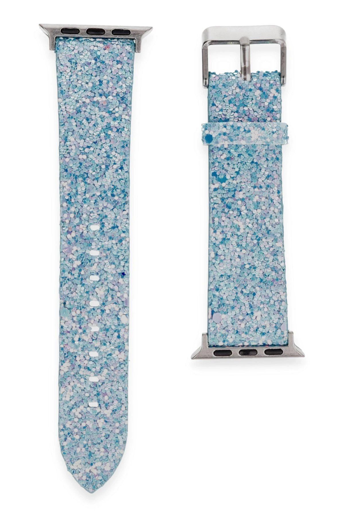 CepteToptan Newface Apple Watch 38mm Starry Taşlı Kordon - Turkuaz