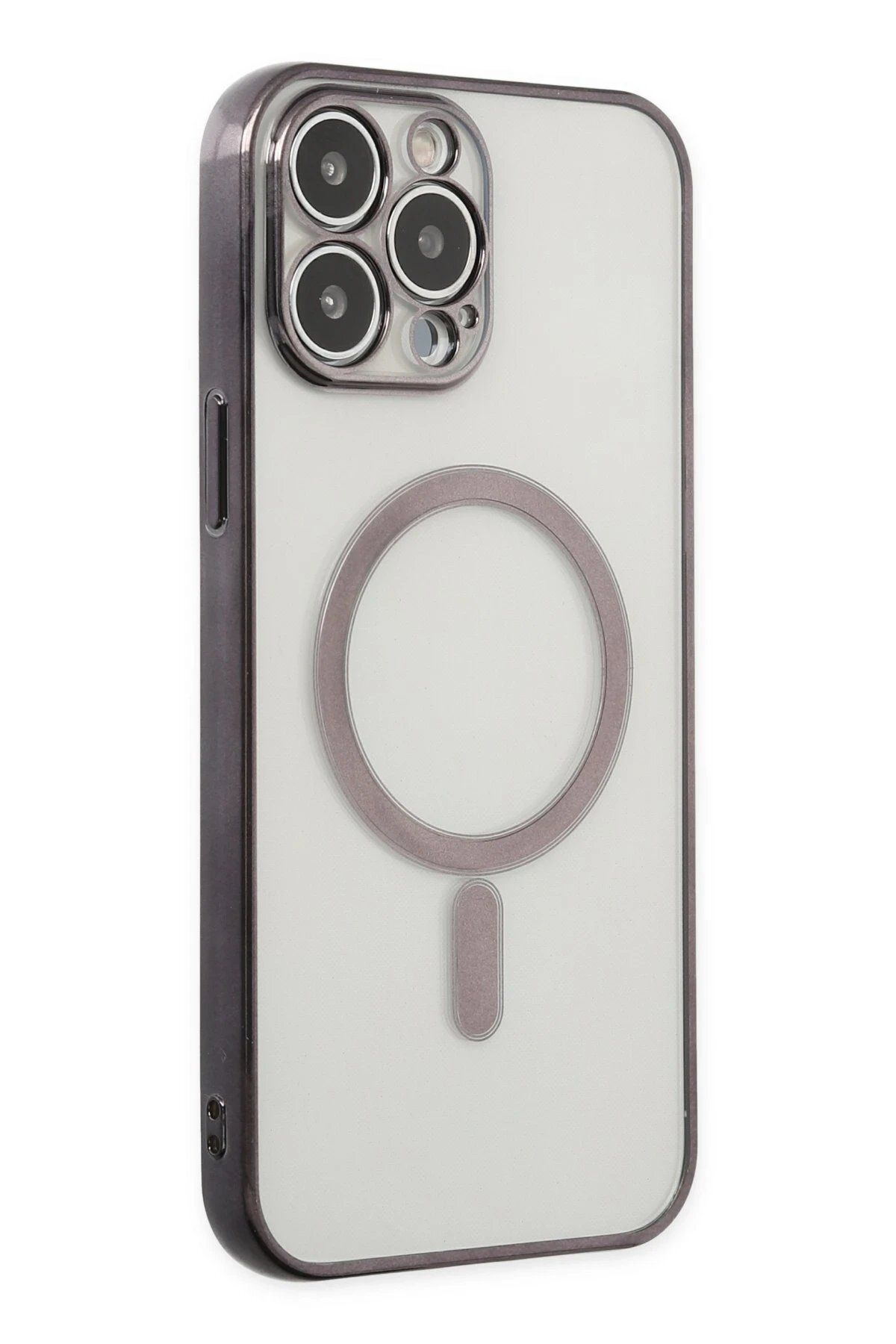 CepteToptan Newface iPhone 14 Pro Kılıf Magneticsafe Lazer Silikon - Siyah