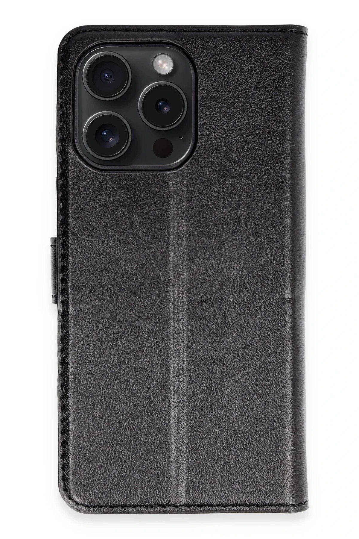 CepteToptan Newface iPhone 15 Pro Max Kılıf Trend S Plus Kapaklı Kılıf - Siyah