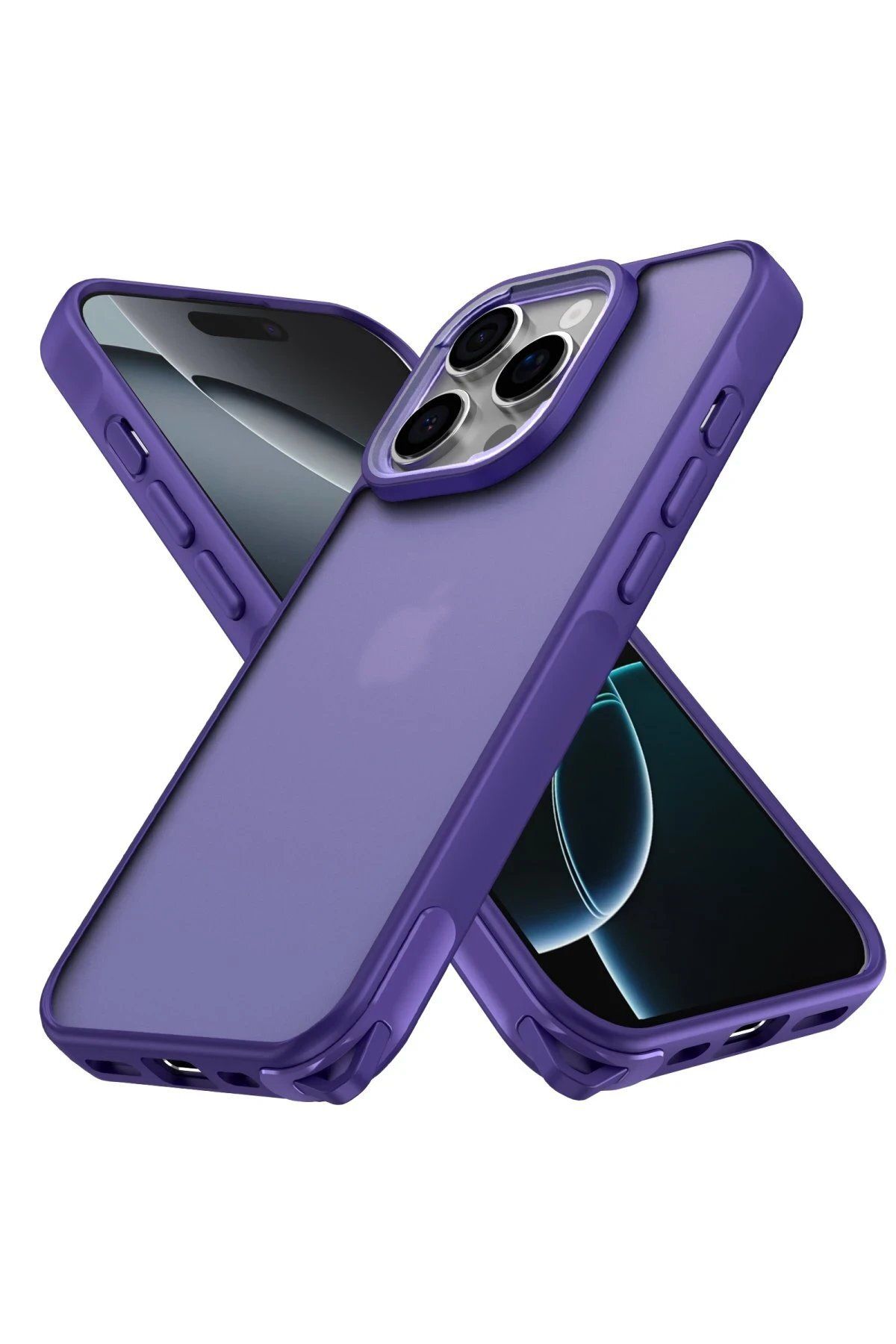 Toptan Bulurum Newface iPhone 16 Pro Kılıf Elegant Kapak - Derin Mor
