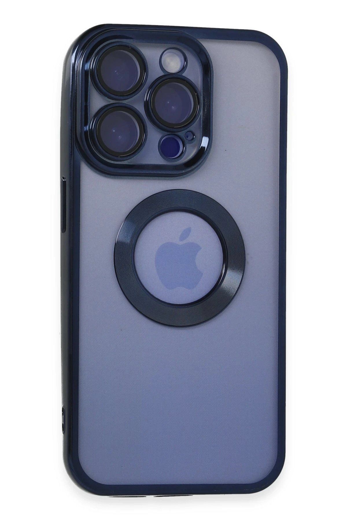 CepteToptan Newface iPhone 15 Pro Max Kılıf Slot Silikon - Lacivert