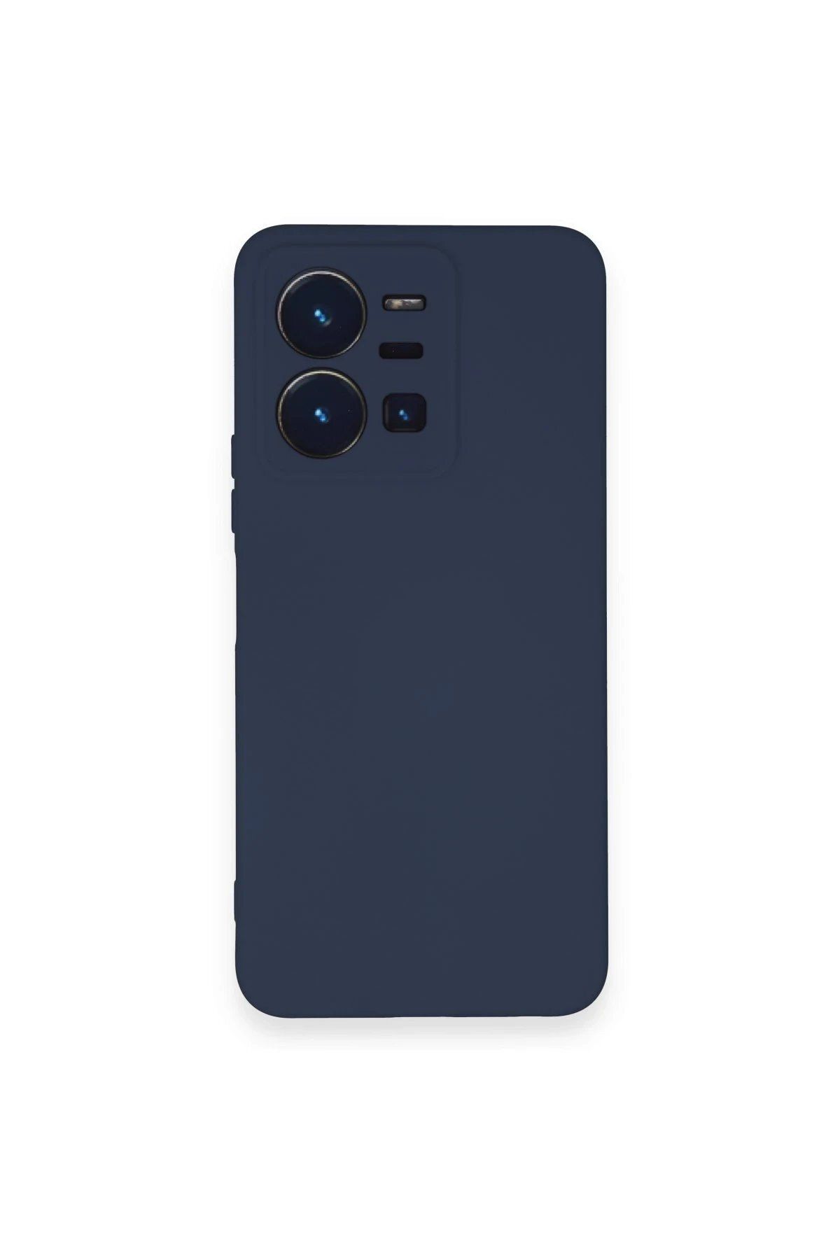CepteToptan Newface Vivo Y35 Kılıf Nano içi Kadife Silikon - Lacivert